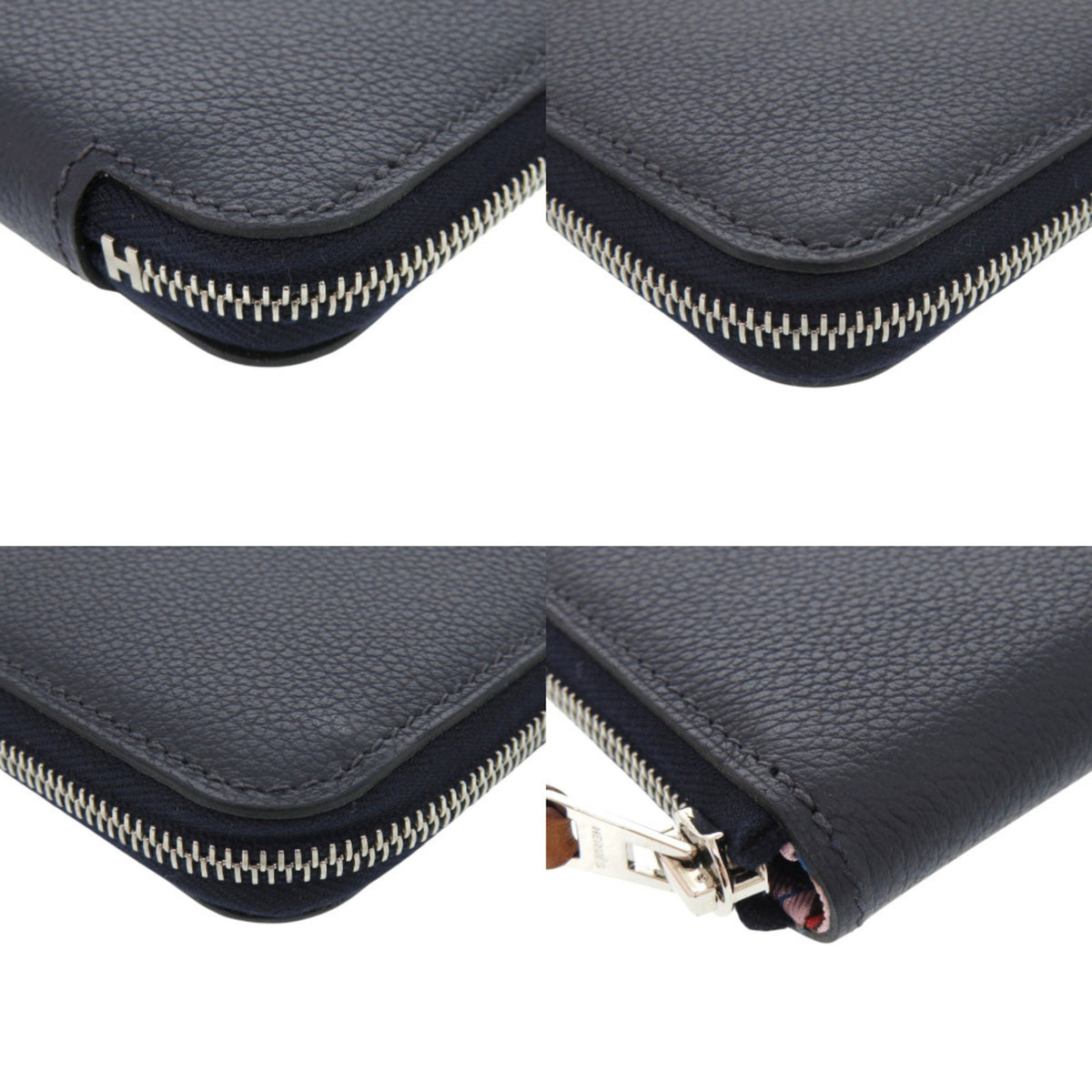 Hermes Blue Blue Nuit Epsom Leather Coin Purse/Coin Case (Pre-Owned)