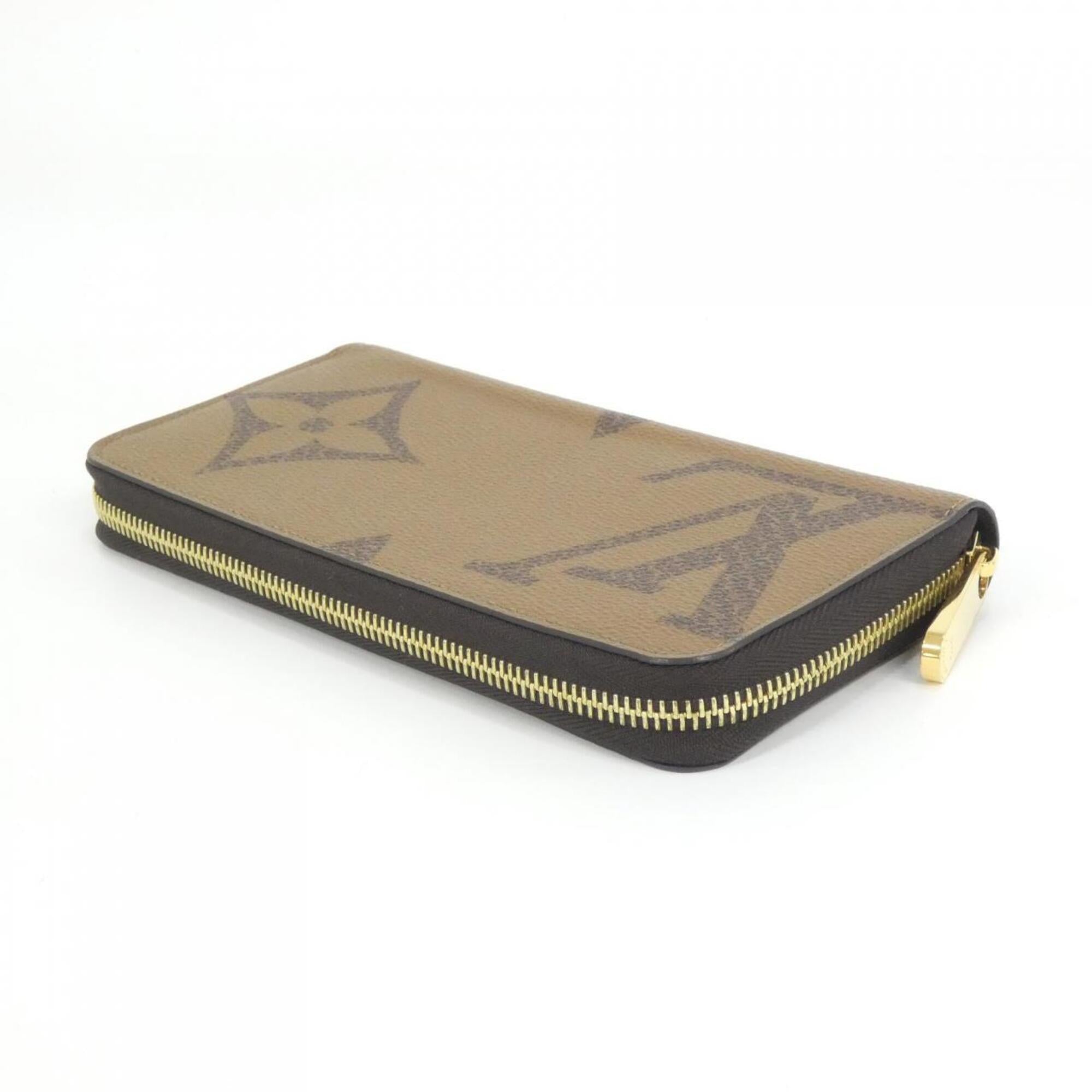 Louis Vuitton Marron Coated Canvas Long Wallet (Bi-Fold) (Pre-Owned)
