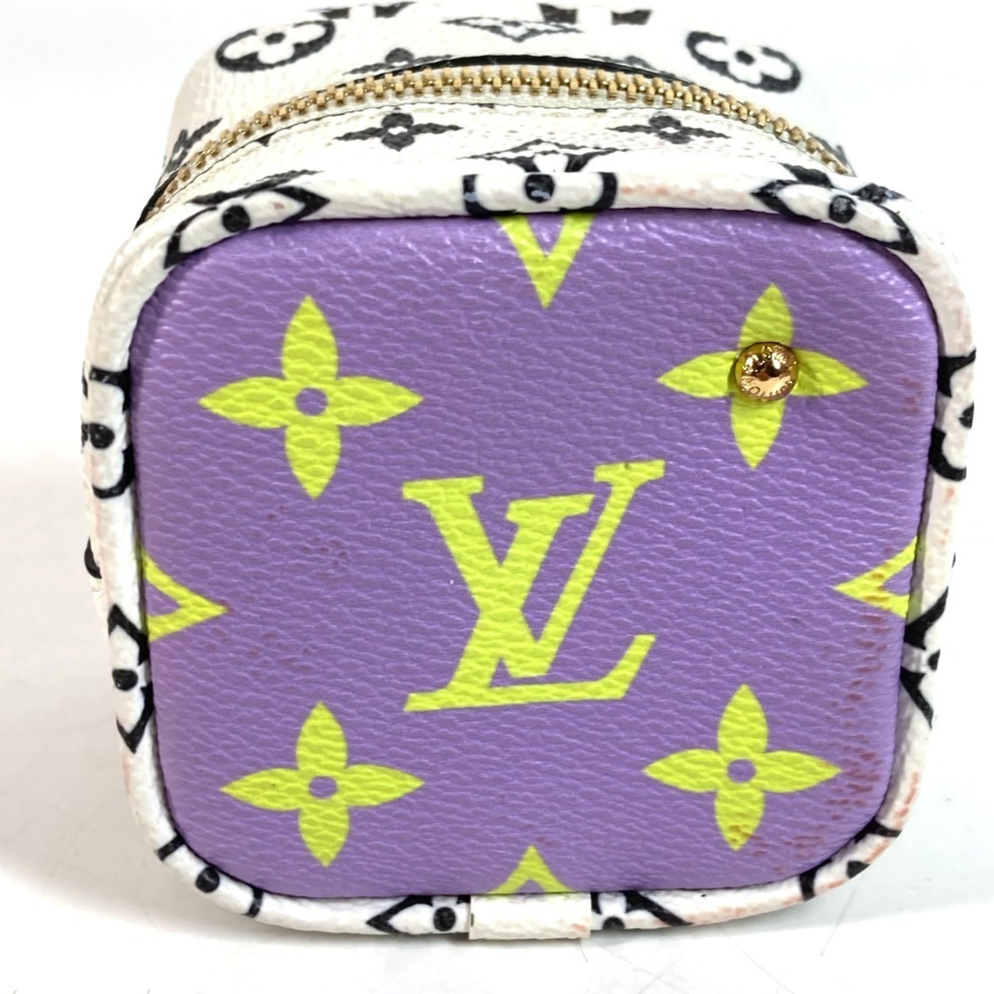 Louis Vuitton Purple White Yellow Monogram Handbag Pouch (Pre-Owned)