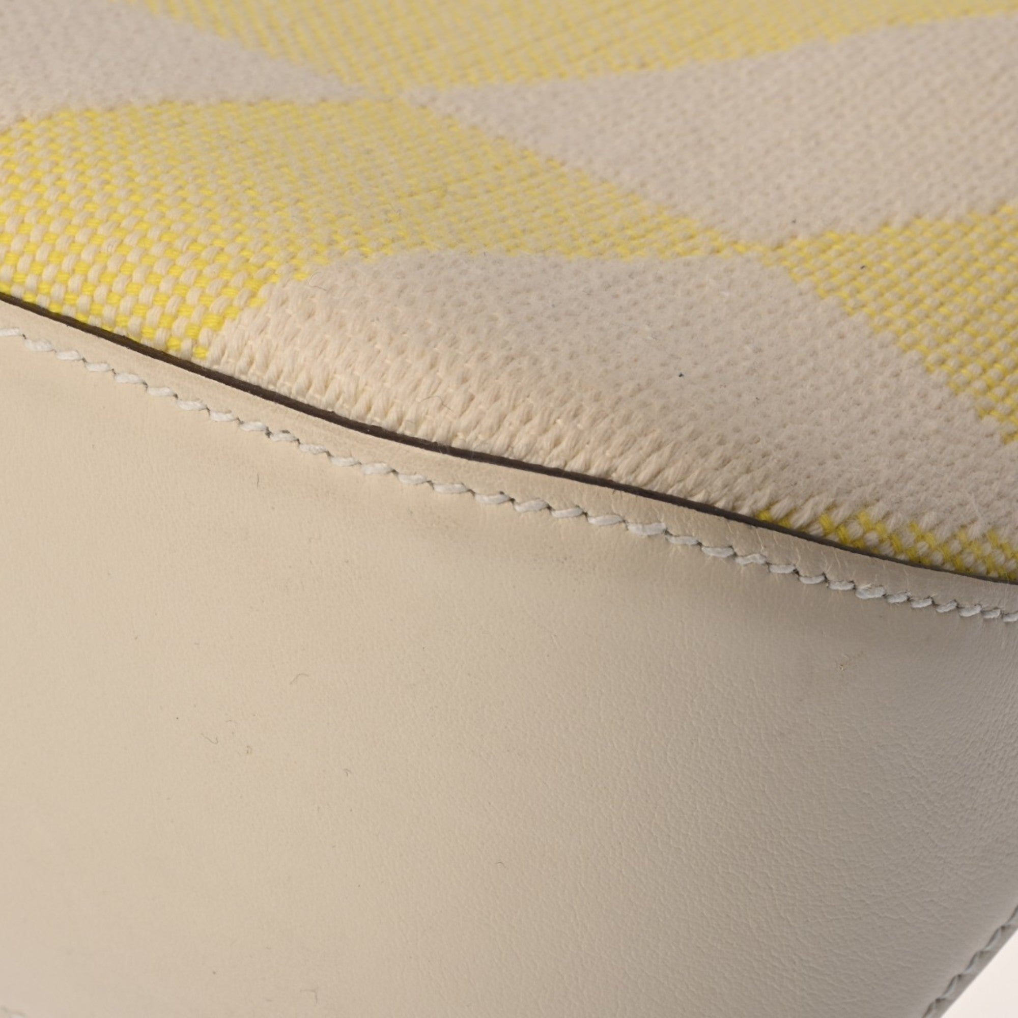 Hermes Ecru Toile H Swift Leather Handbag (Pre-Owned)