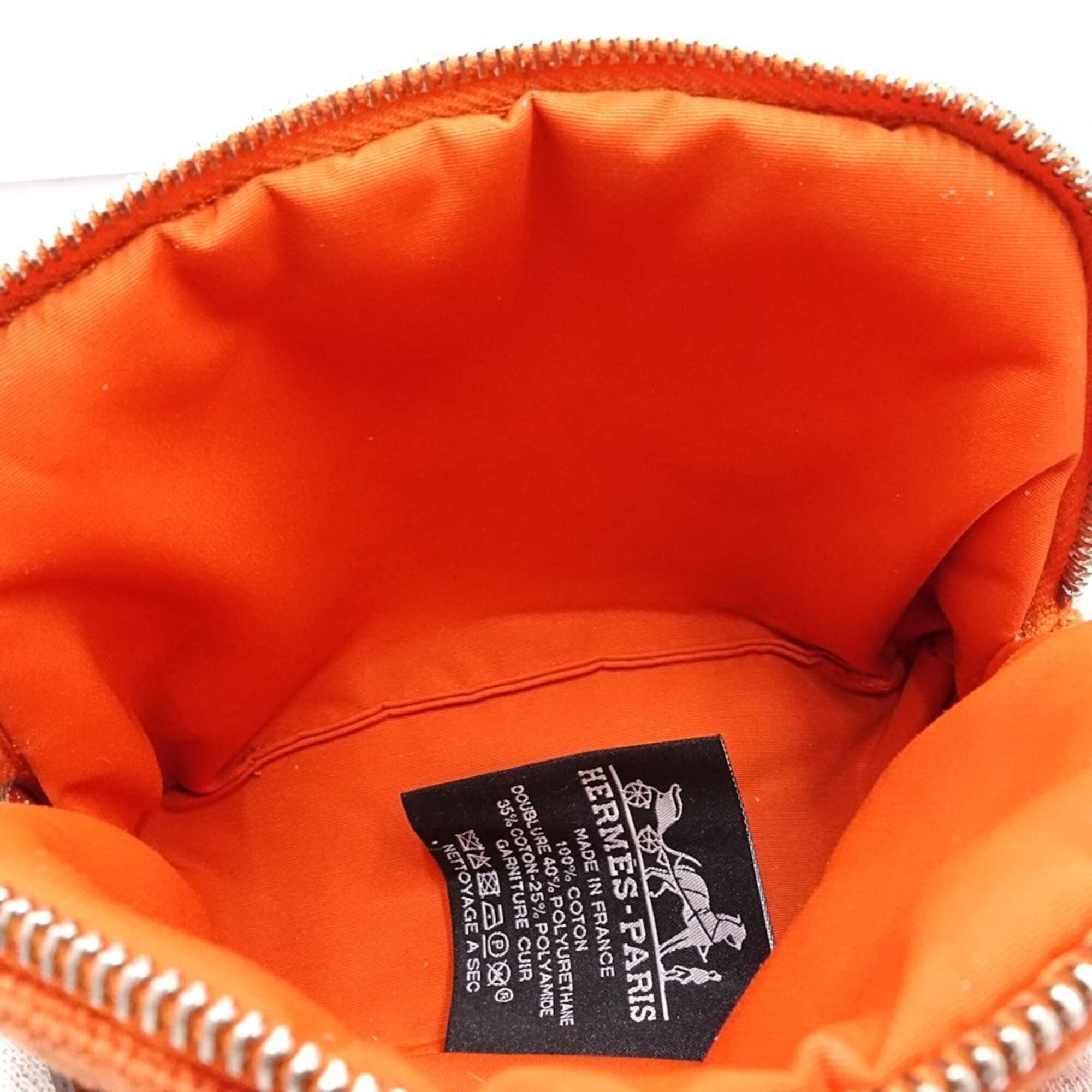 Hermes Orange Canvas Pouch (Pre-Owned)