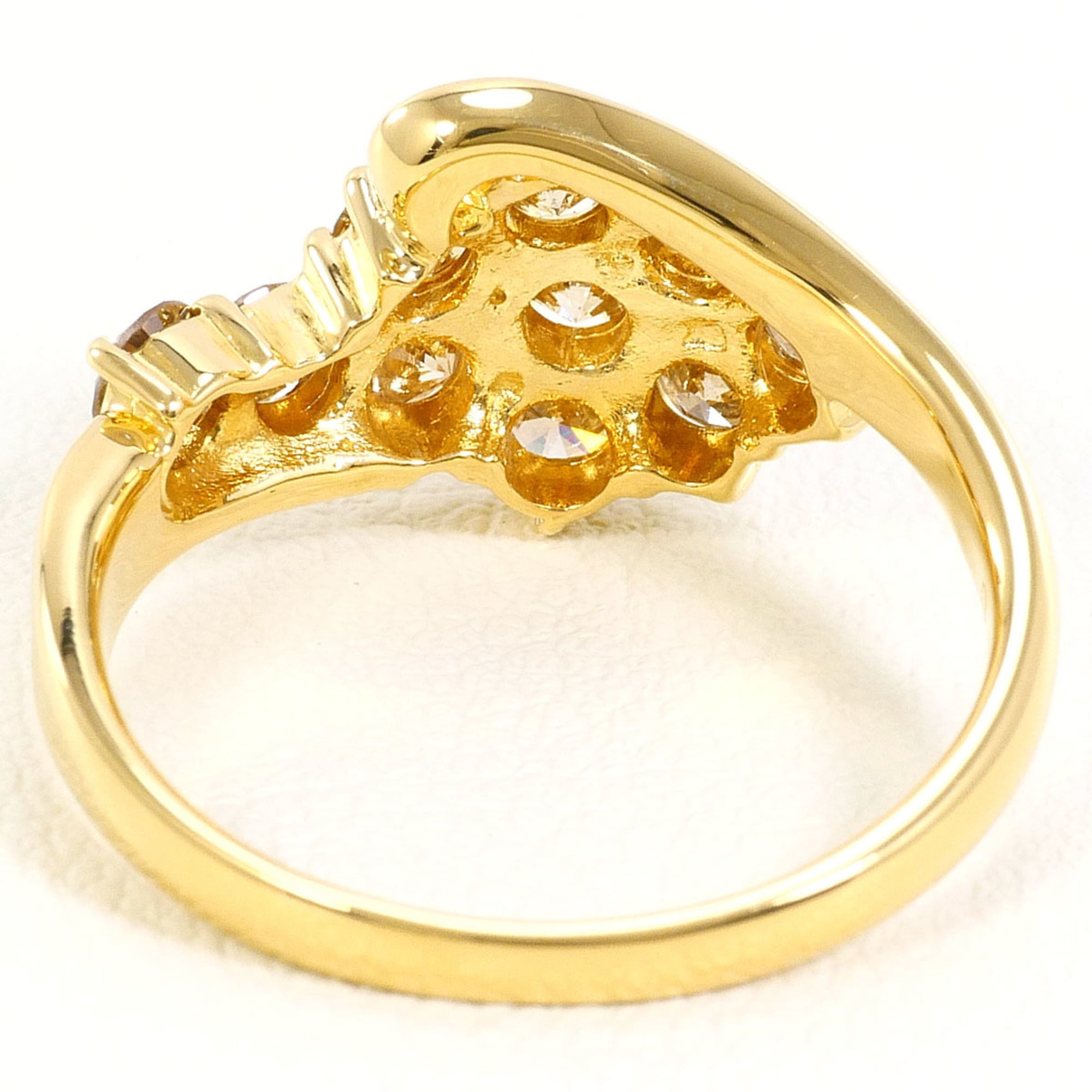 Unbranded Brown Yellow Gold Yellow Gold (18K) Band Ring (Pre-Owned)