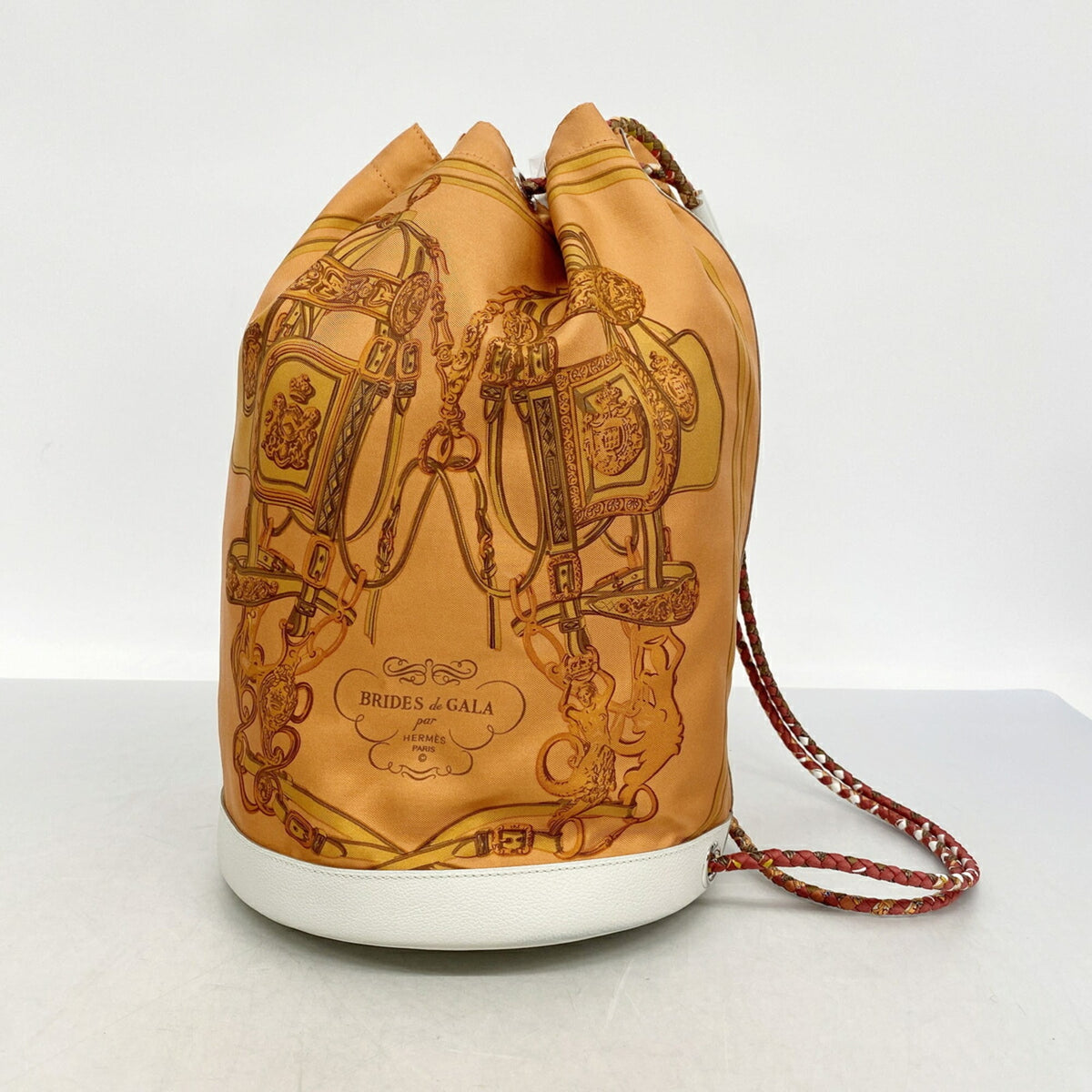 Hermes Orange Silk Shoulder Bag (Pre-Owned)