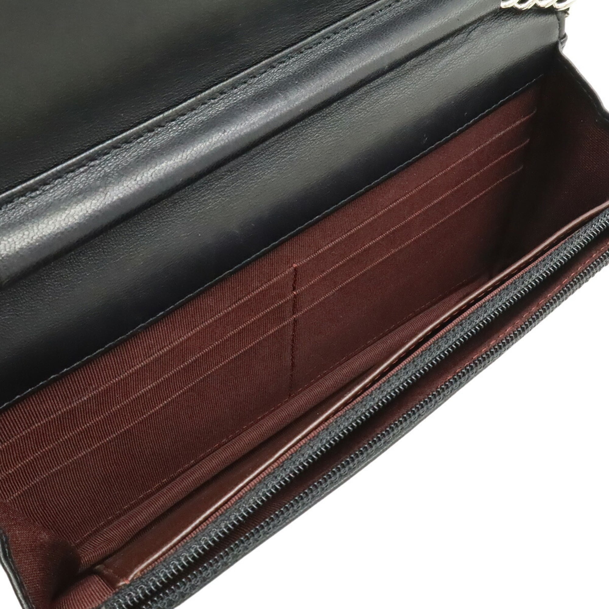 Chanel Black Leather Pochette Shoulder Bag (Pre-Owned)