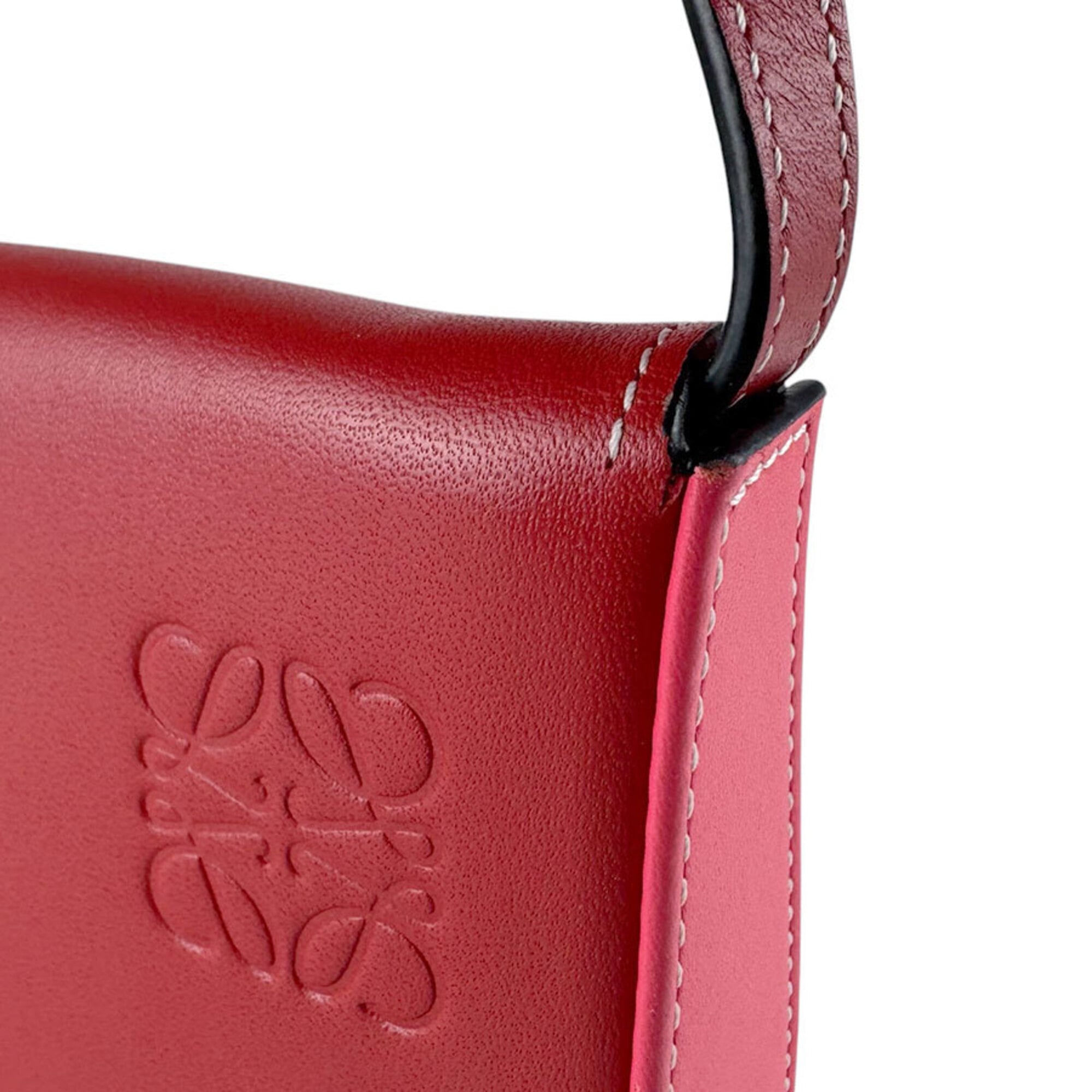 Loewe Red Color Leather Fanny Pack Shoulder Bag (Pre-Owned)