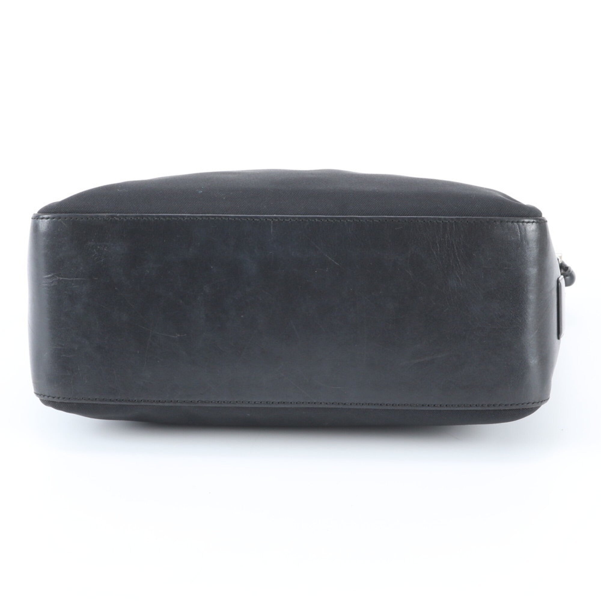 Gucci Black Leather Nylon Handbag Shoulder Bag Tote Bag (Pre-Owned)