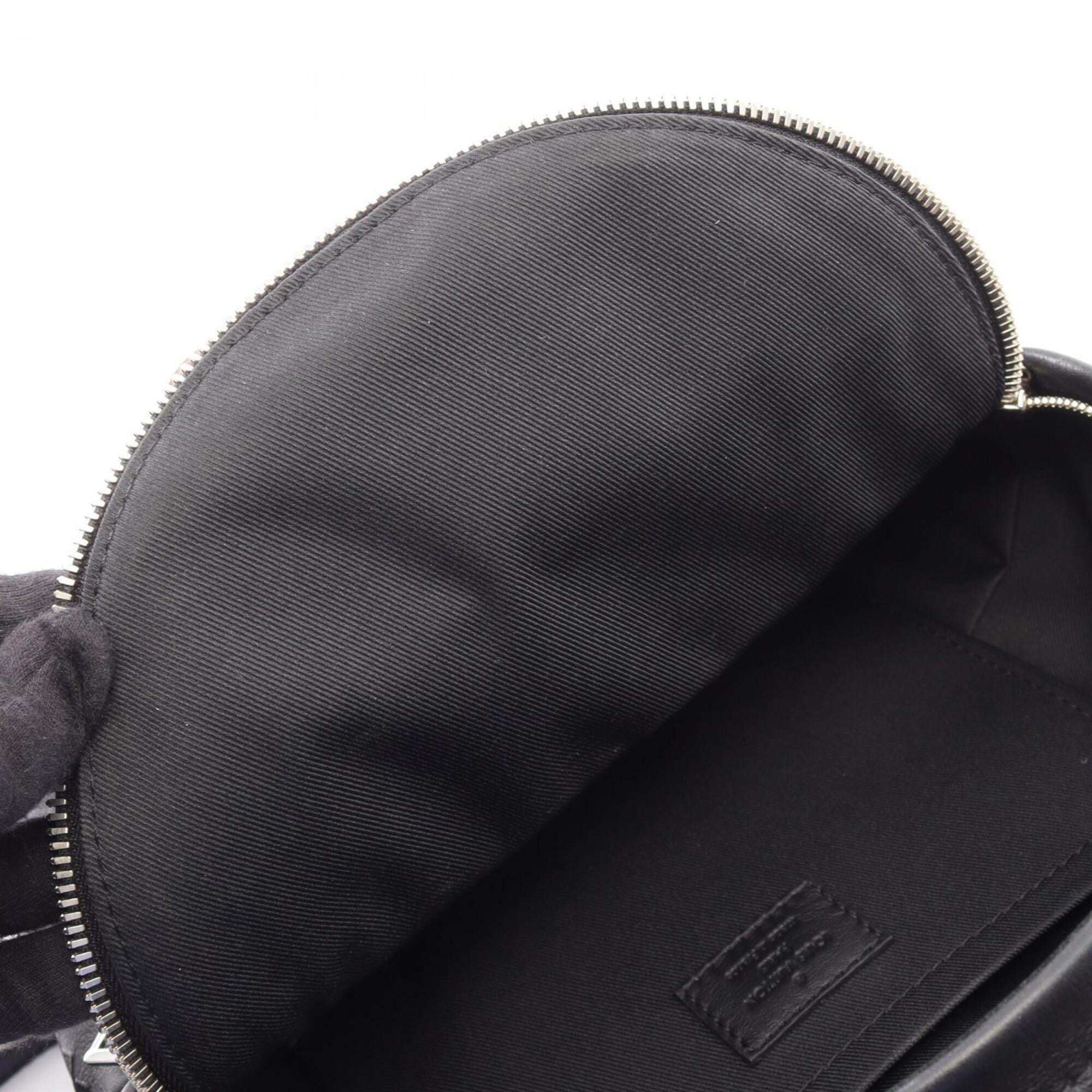 Louis Vuitton Black Leather Backpack Handbag (Pre-Owned)