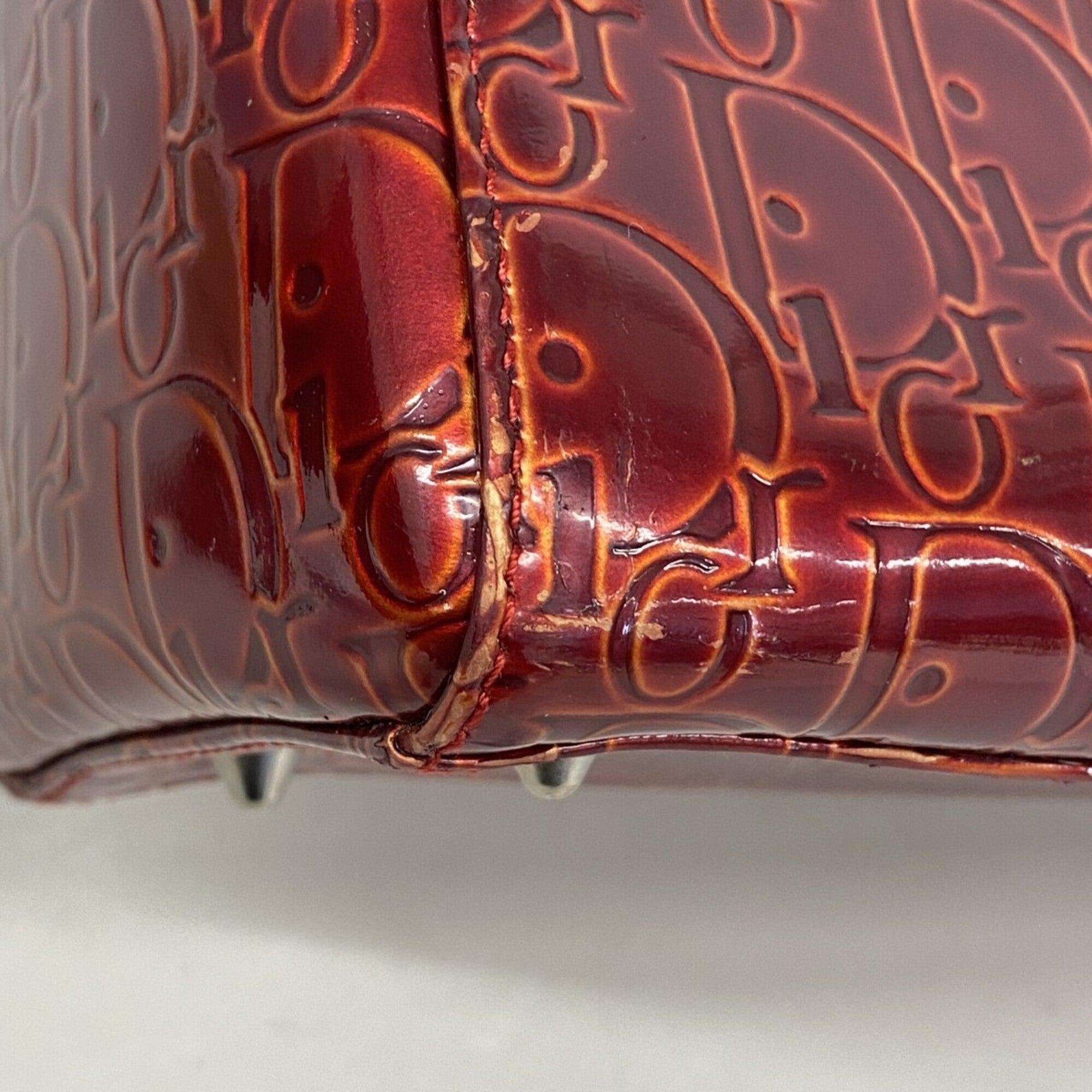 Christian Dior Red Color Leather Handbag (Pre-Owned)