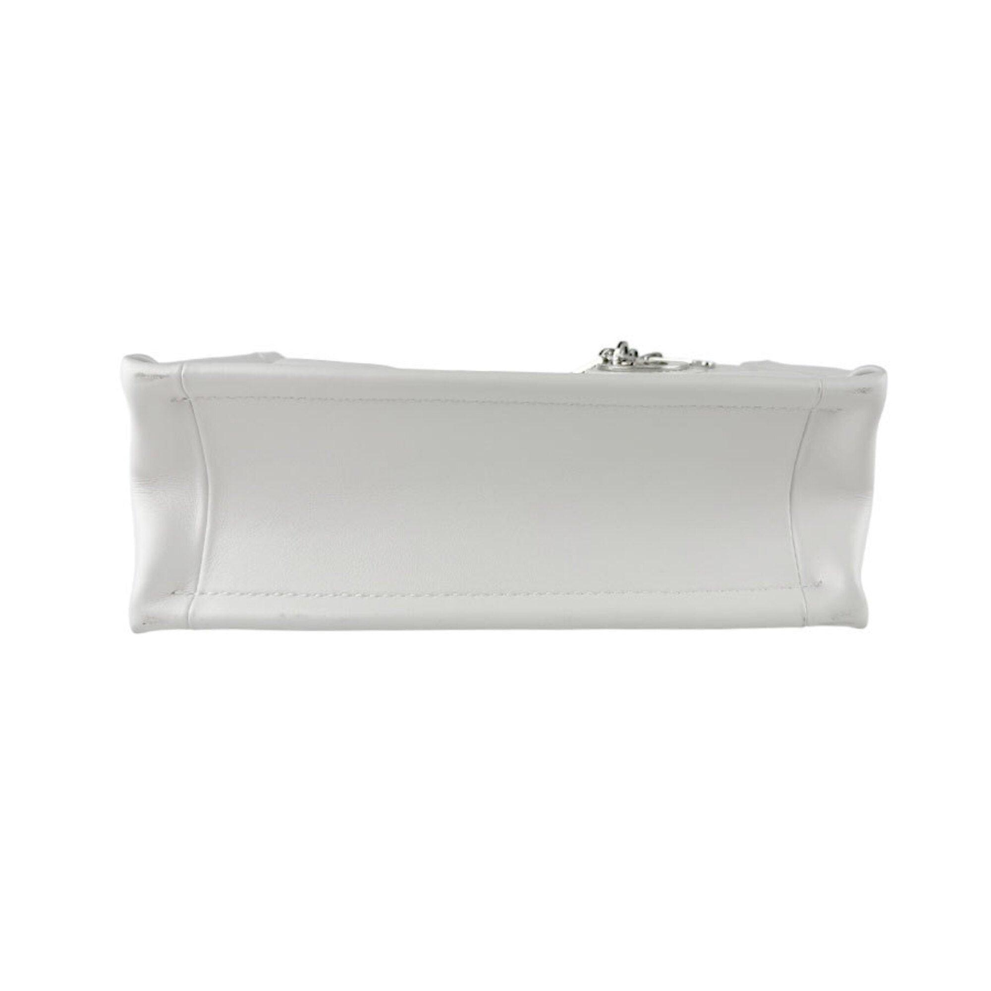 Christian Dior White Leather Handbag Shoulder Bag (Pre-Owned)