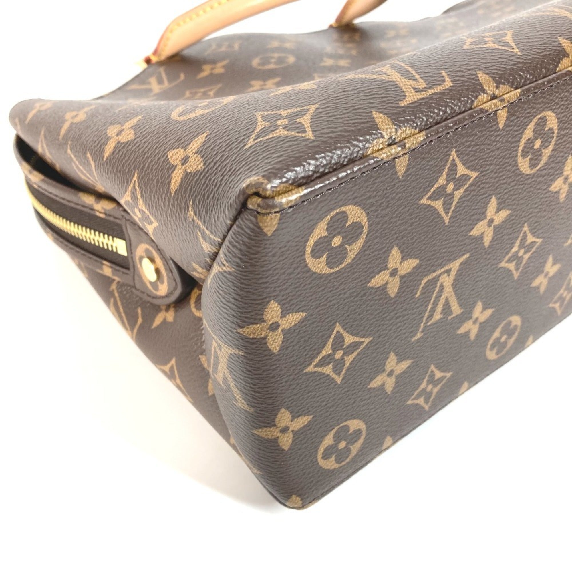 Louis Vuitton Brown Monogram Canvas Handbag Shoulder Bag Tote Bag (Pre-Owned)