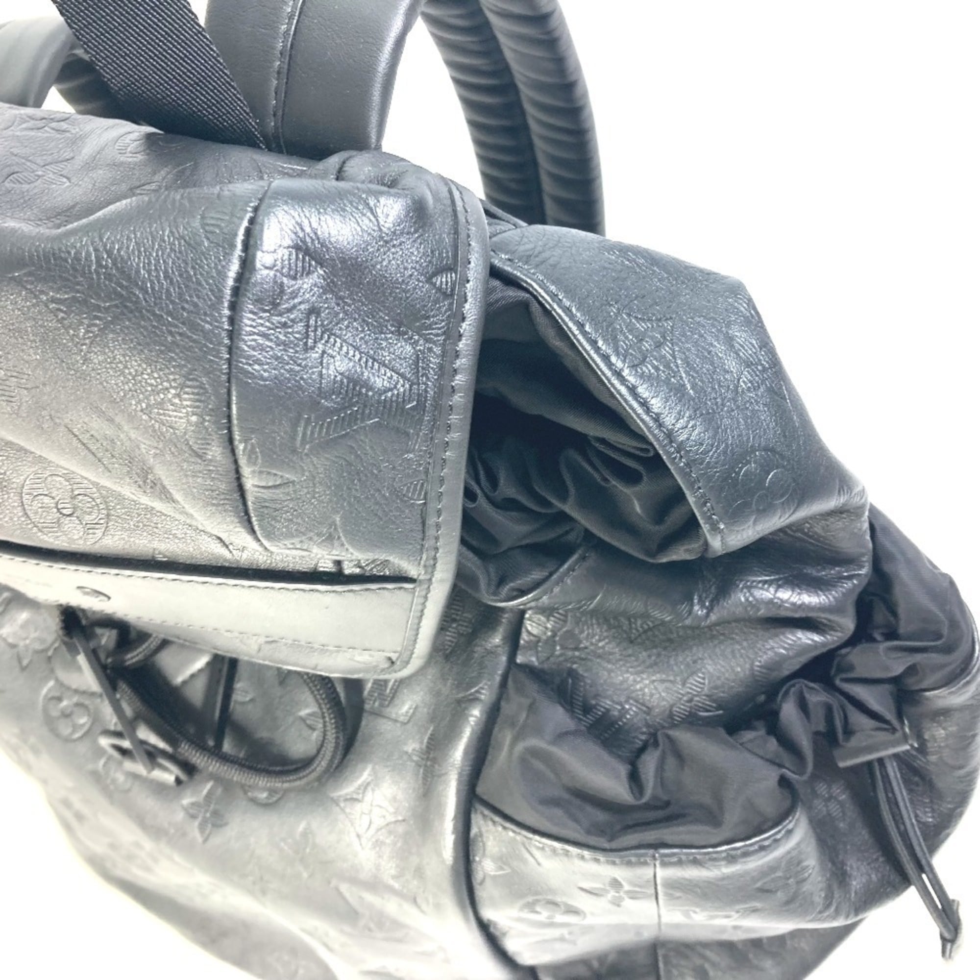 Louis Vuitton Black Leather Backpack (Pre-Owned)