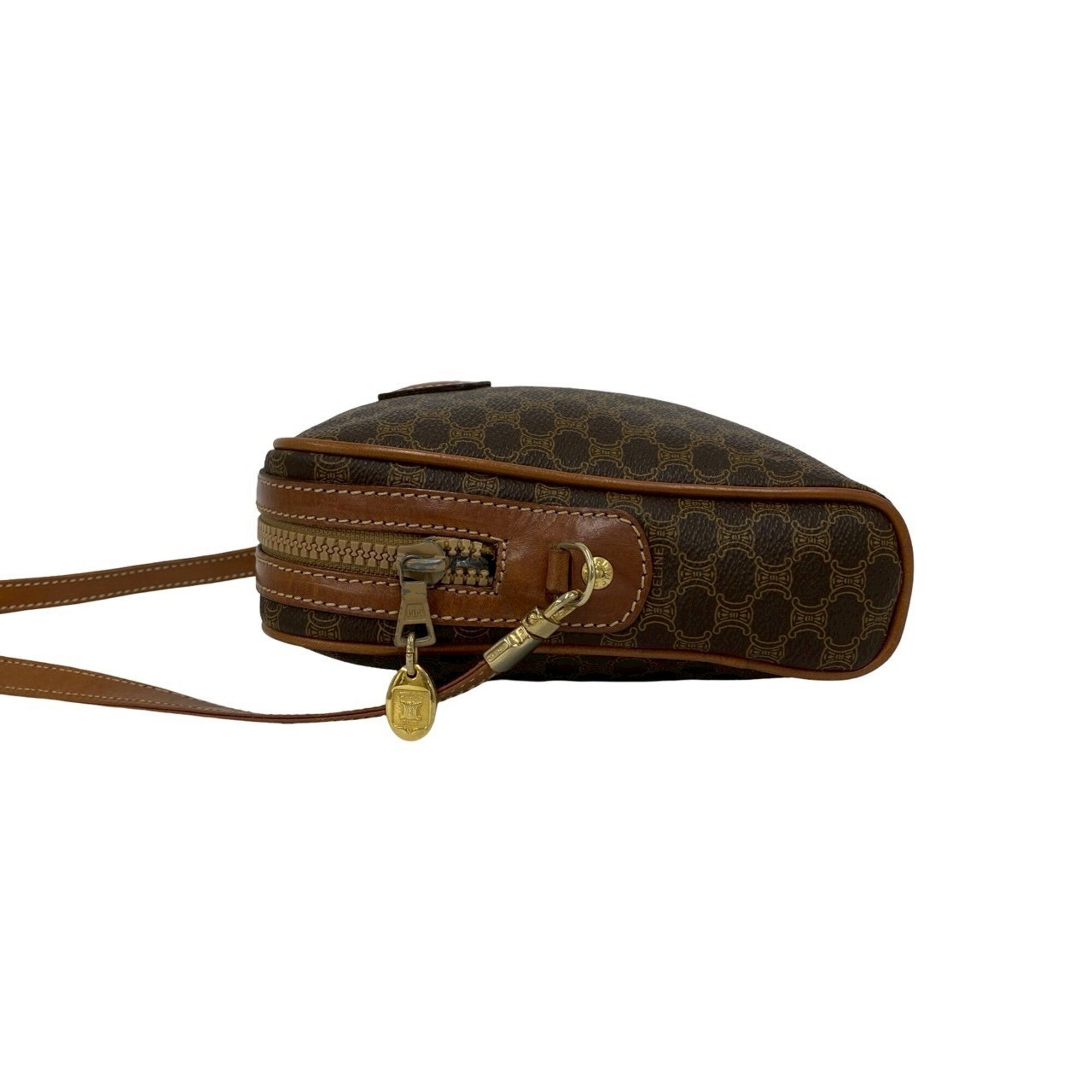 Celine Brown Pvc Leather Pochette Shoulder Bag (Pre-Owned)