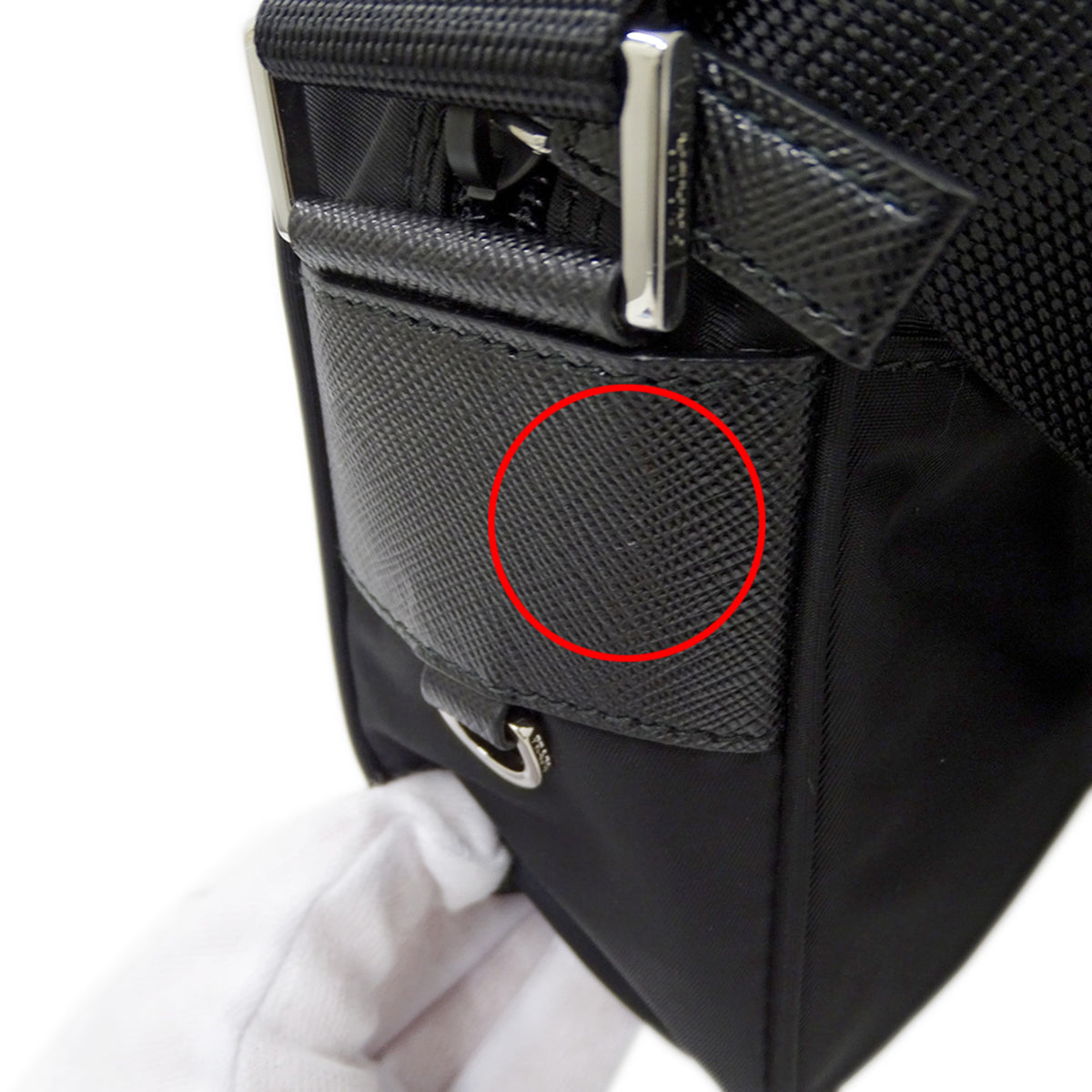 Prada Black Nylon Handbag Shoulder Bag (Pre-Owned)