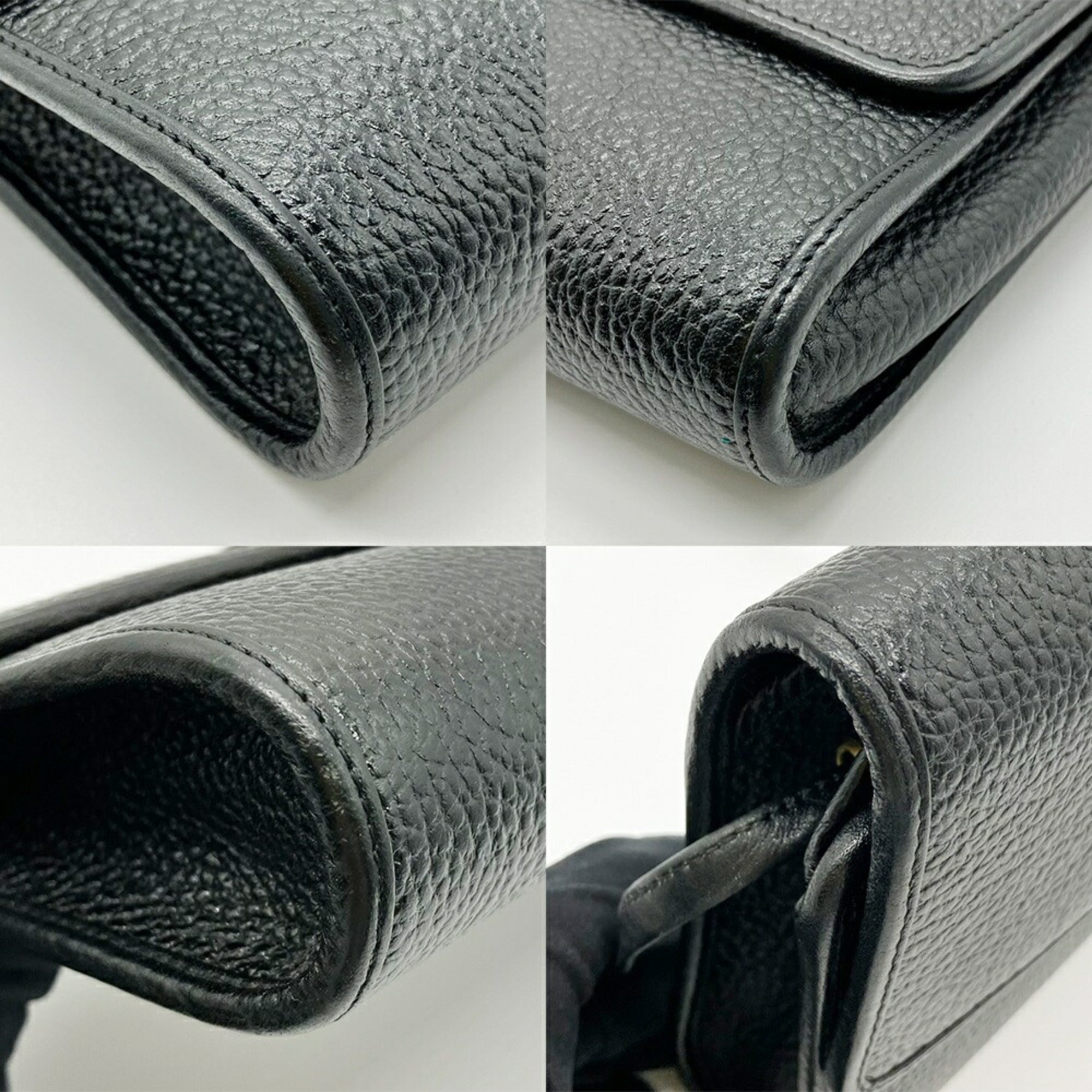 Christian Dior Black Leather Pochette Shoulder Bag (Pre-Owned)