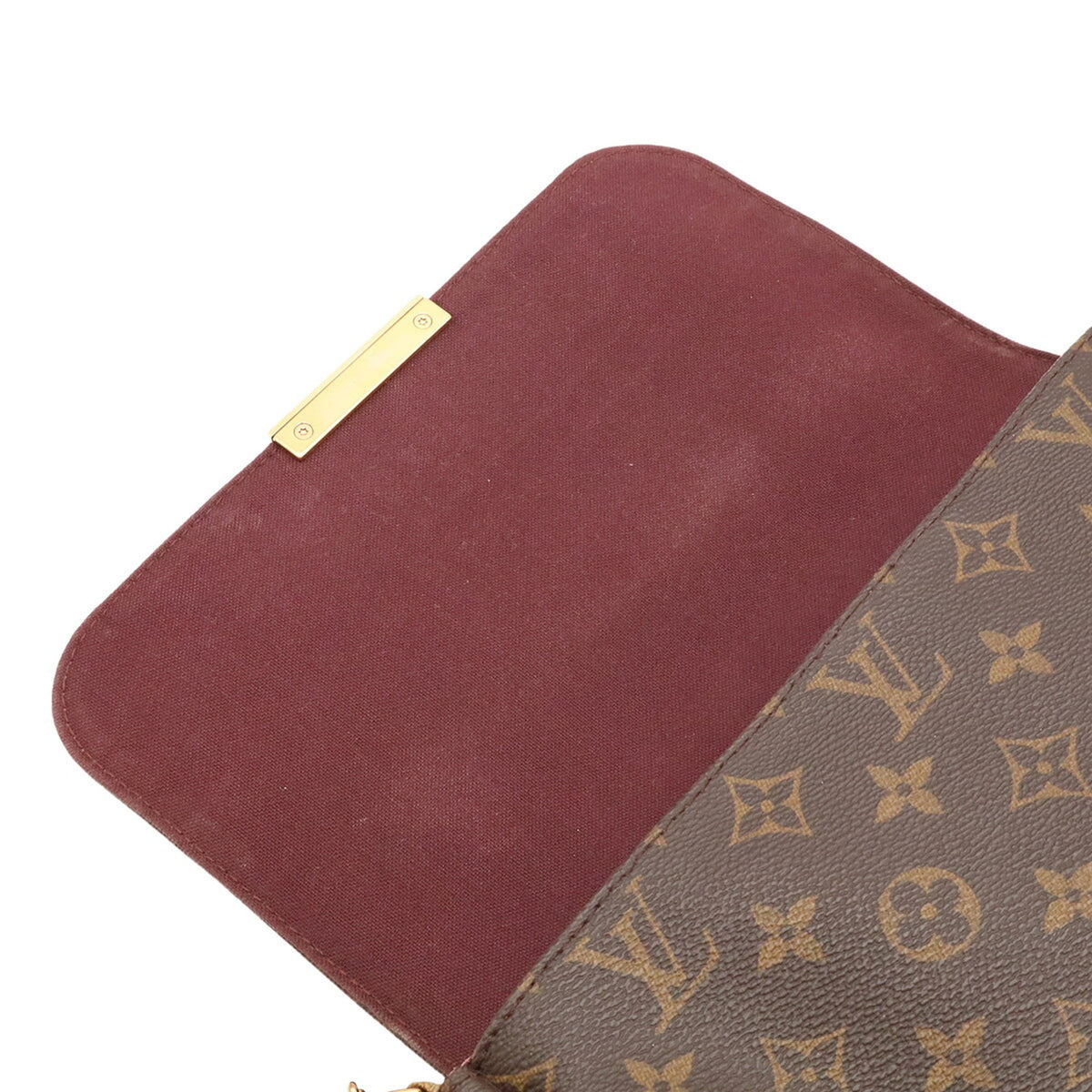 Louis Vuitton Brown Monogram Canvas Clutch Bag Shoulder Bag (Pre-Owned)