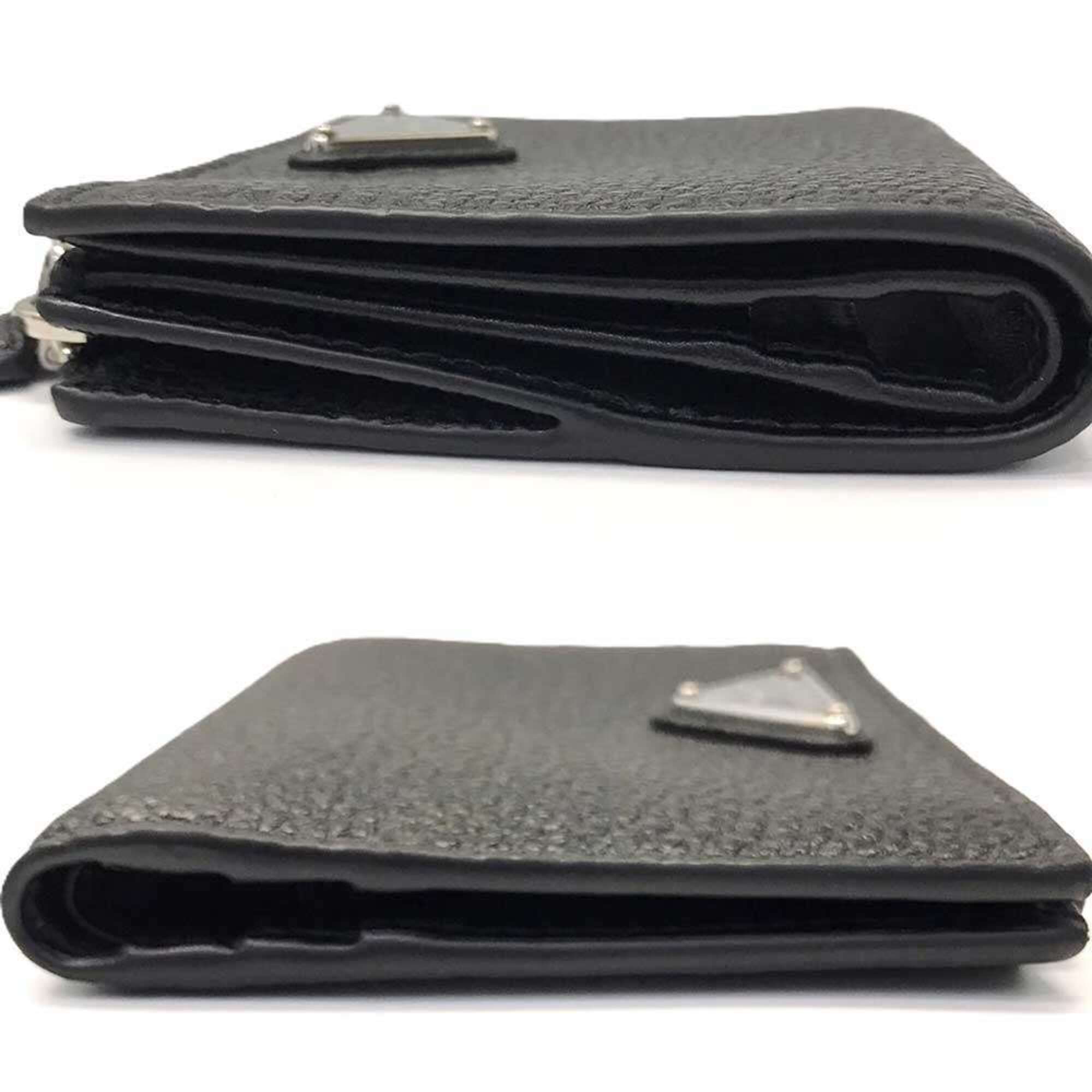 Prada Black Leather Wallet (Bi-Fold) (Pre-Owned)