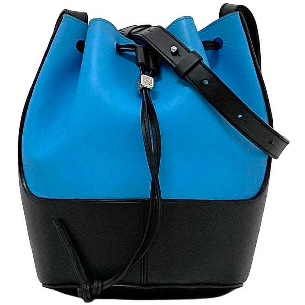 Loewe Black Light Blue Leather Shoulder Bag (Pre-Owned)