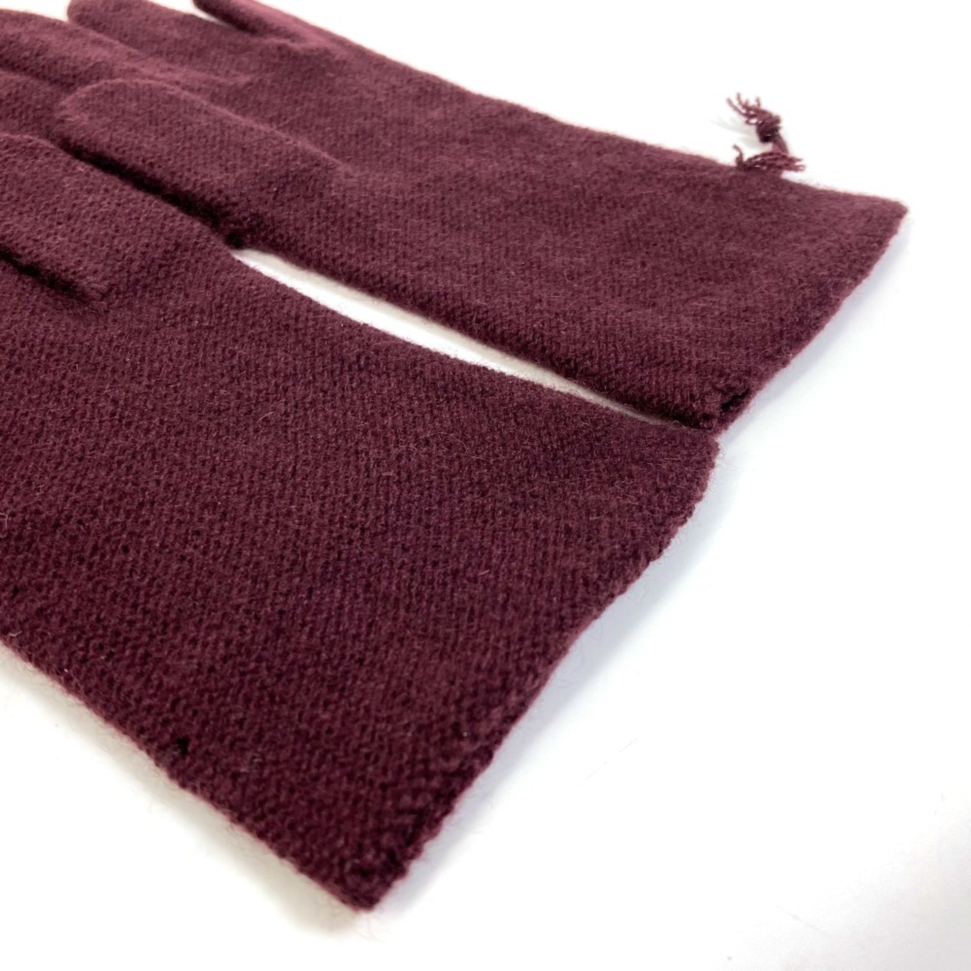 Hermes Bordeaux Cashmere Warm Gloves (Pre-Owned)