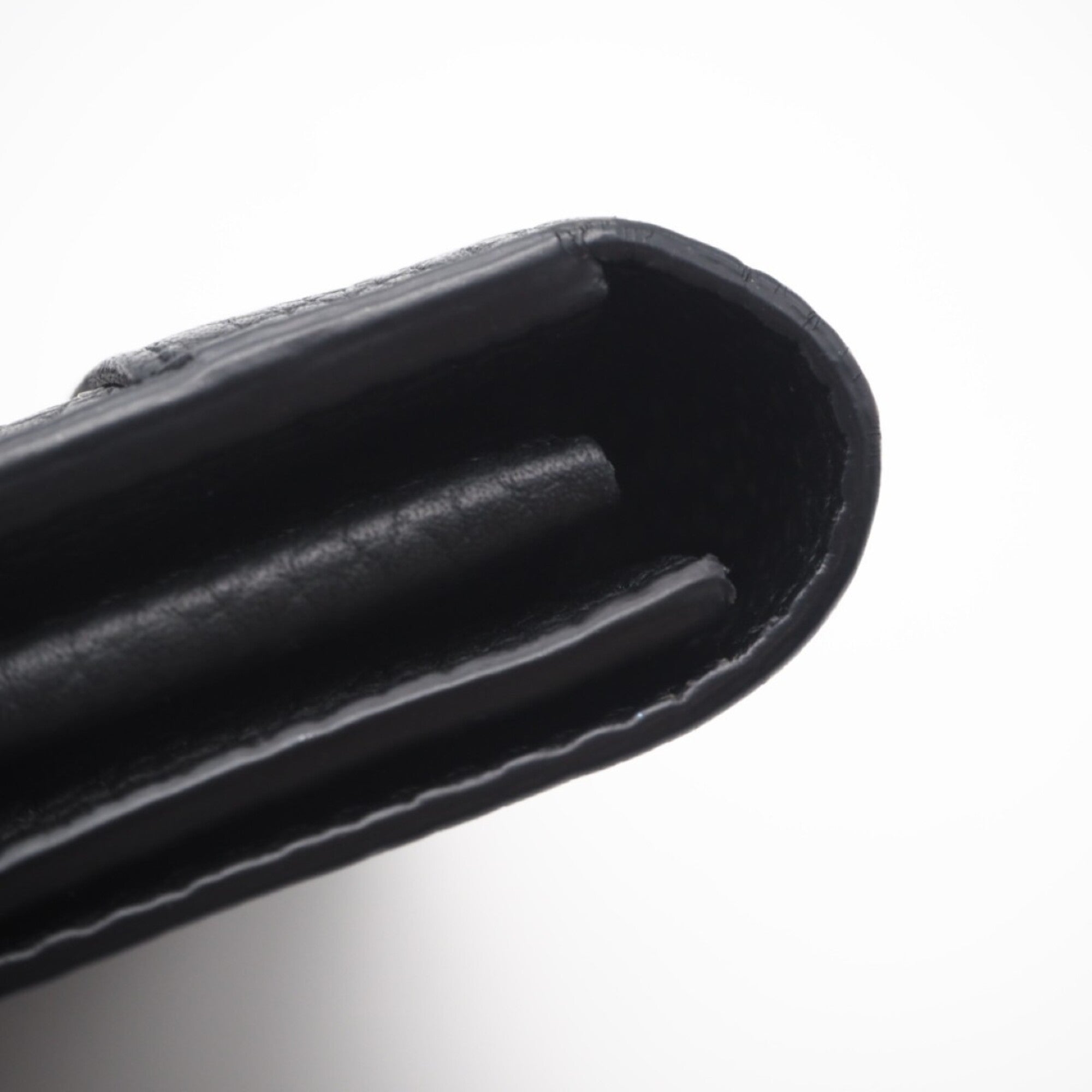 Louis Vuitton Black Leather Long Wallet (Bi-Fold) (Pre-Owned)