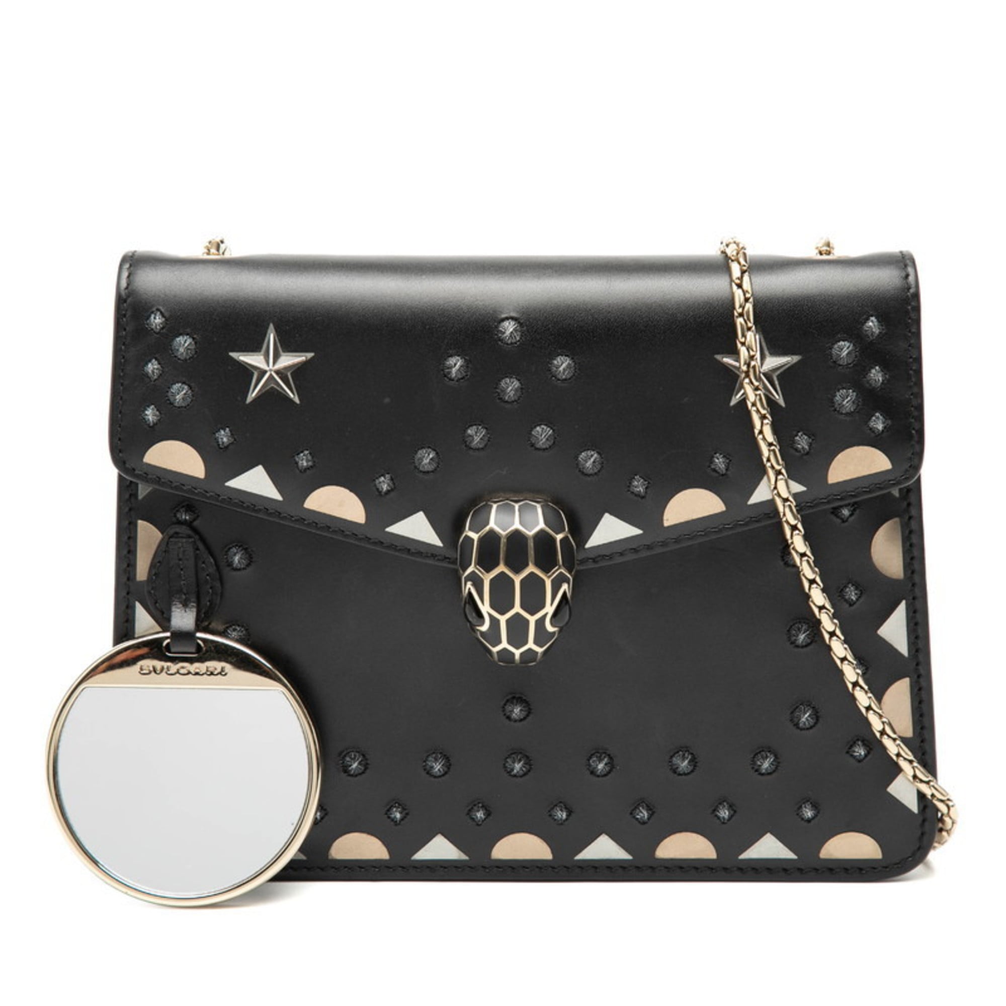 Bvlgari Black Leather Shoulder Bag (Pre-Owned)