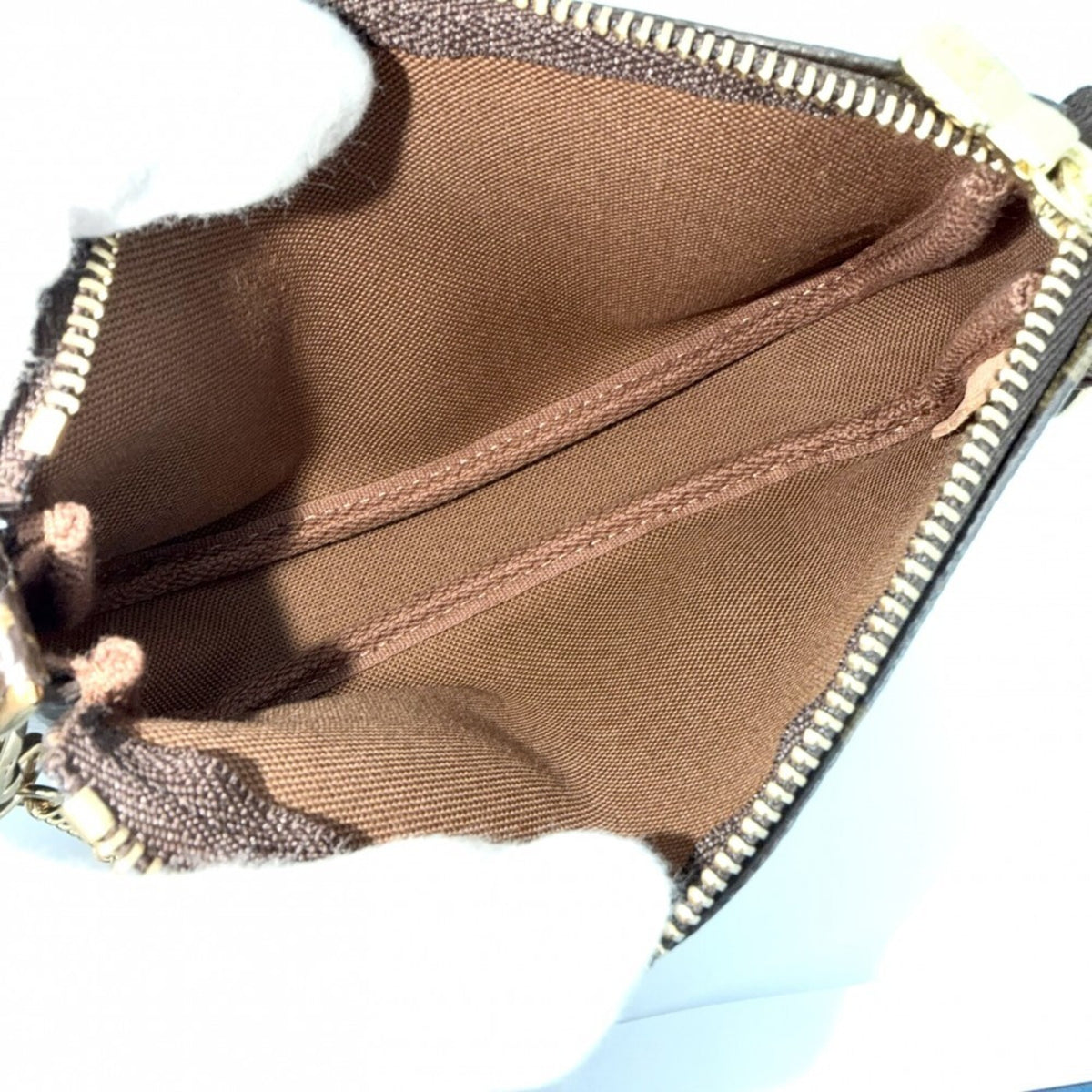 Louis Vuitton Brown Monogram Handbag Pochette Pouch (Pre-Owned)