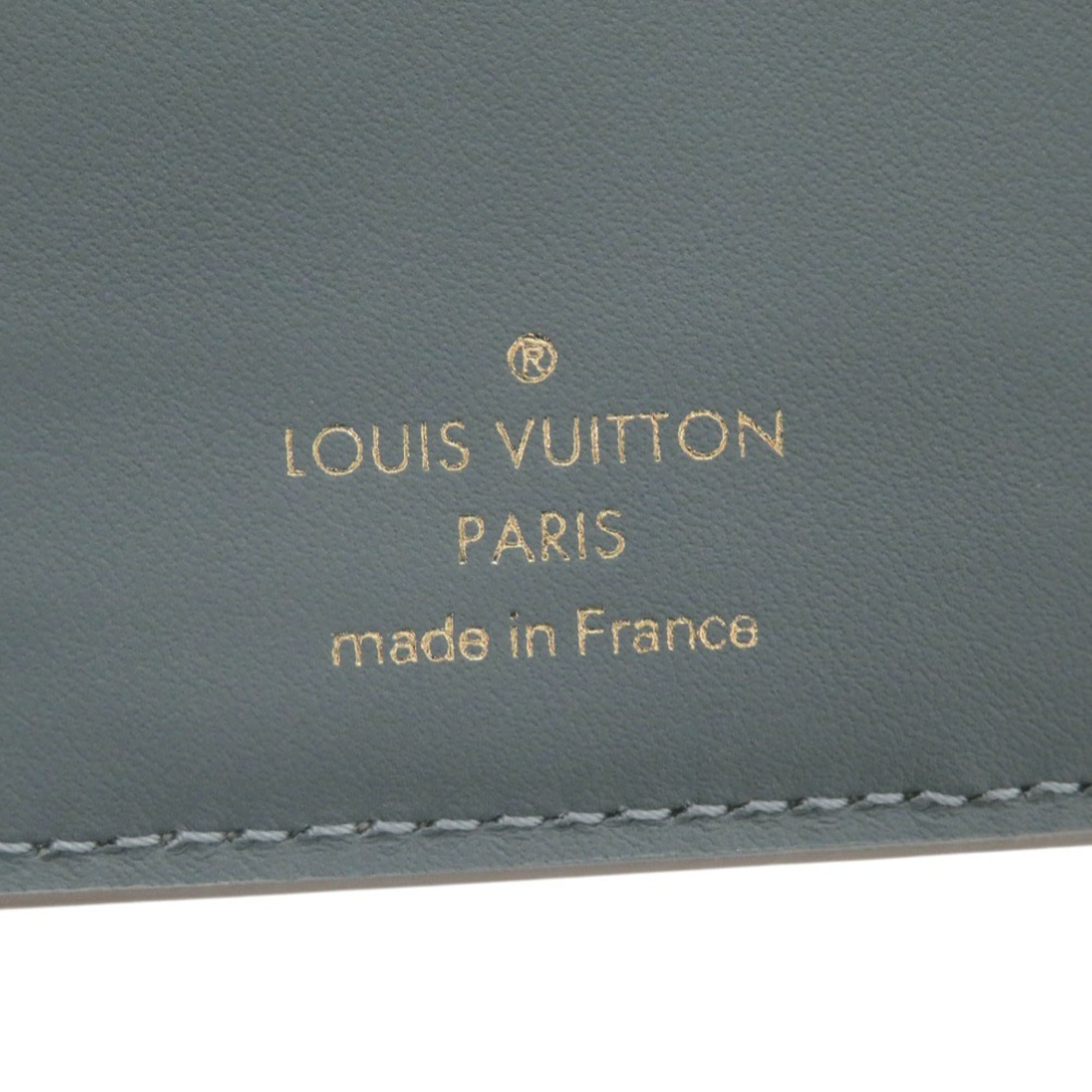 Louis Vuitton Blue Pink Mahina Leather Wallet (Bi-Fold) (Pre-Owned)
