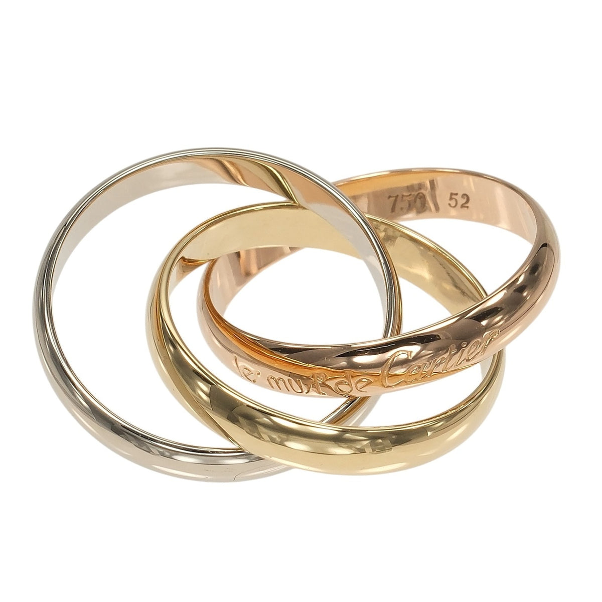 Cartier Trinity Yellow Gold (18K) Pink Gold (18K) White Gold (18K) Band Ring (Pre-Owned)