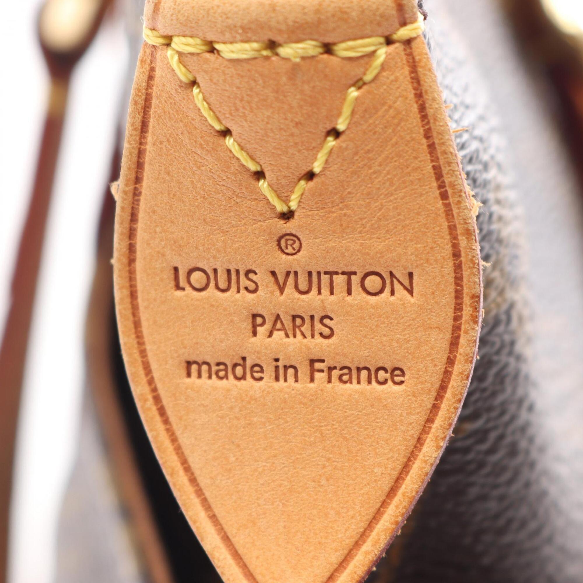 Louis Vuitton Brown Coated Canvas Pvc Monogram Leather Handbag Tote Bag (Pre-Owned)