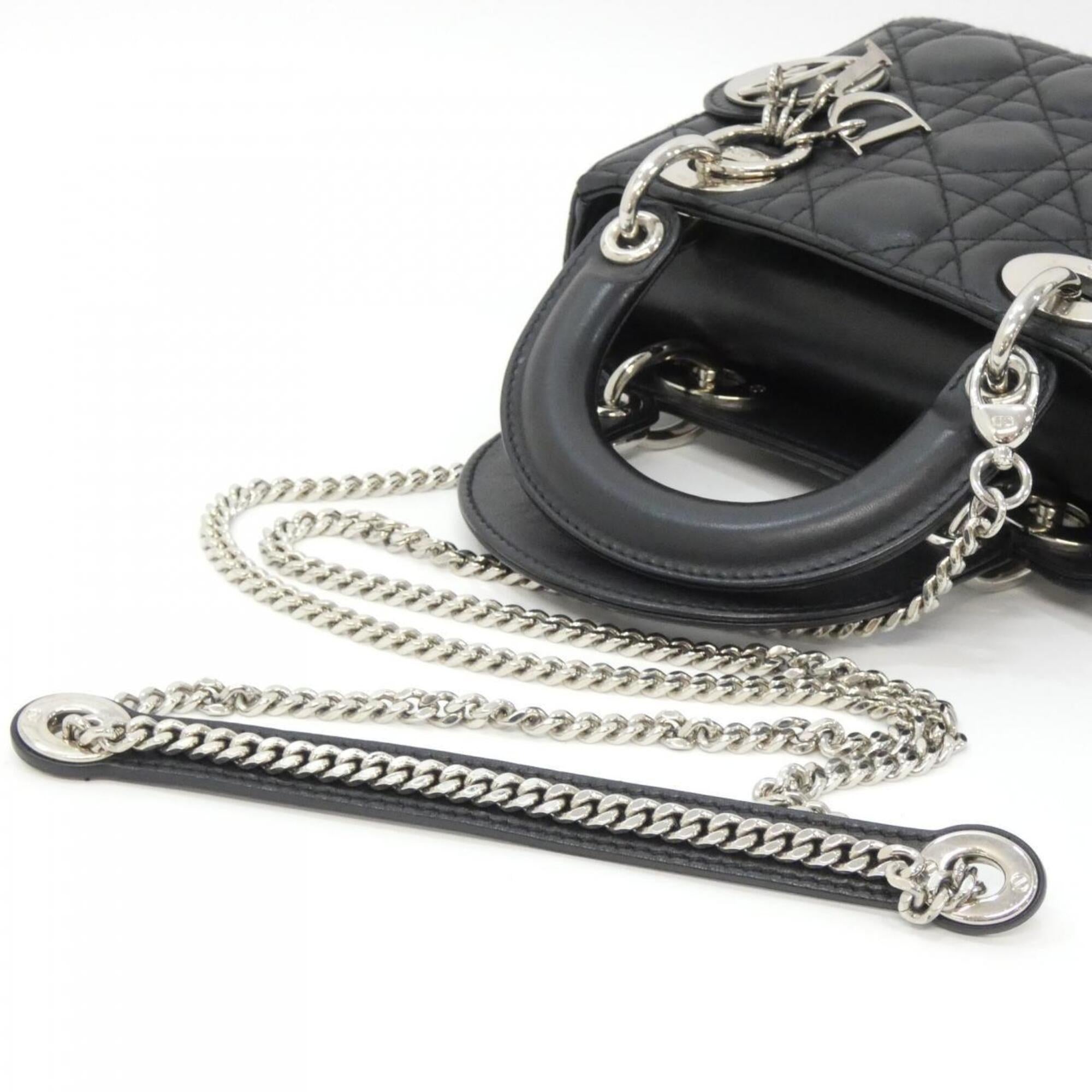 Christian Dior Black Leather Handbag (Pre-Owned)