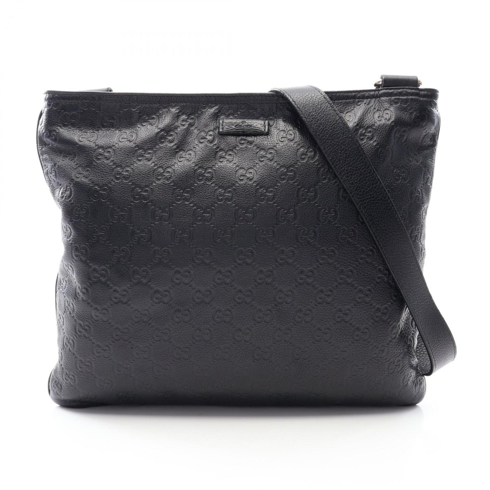 Gucci Black Leather Handbag Shoulder Bag (Pre-Owned)