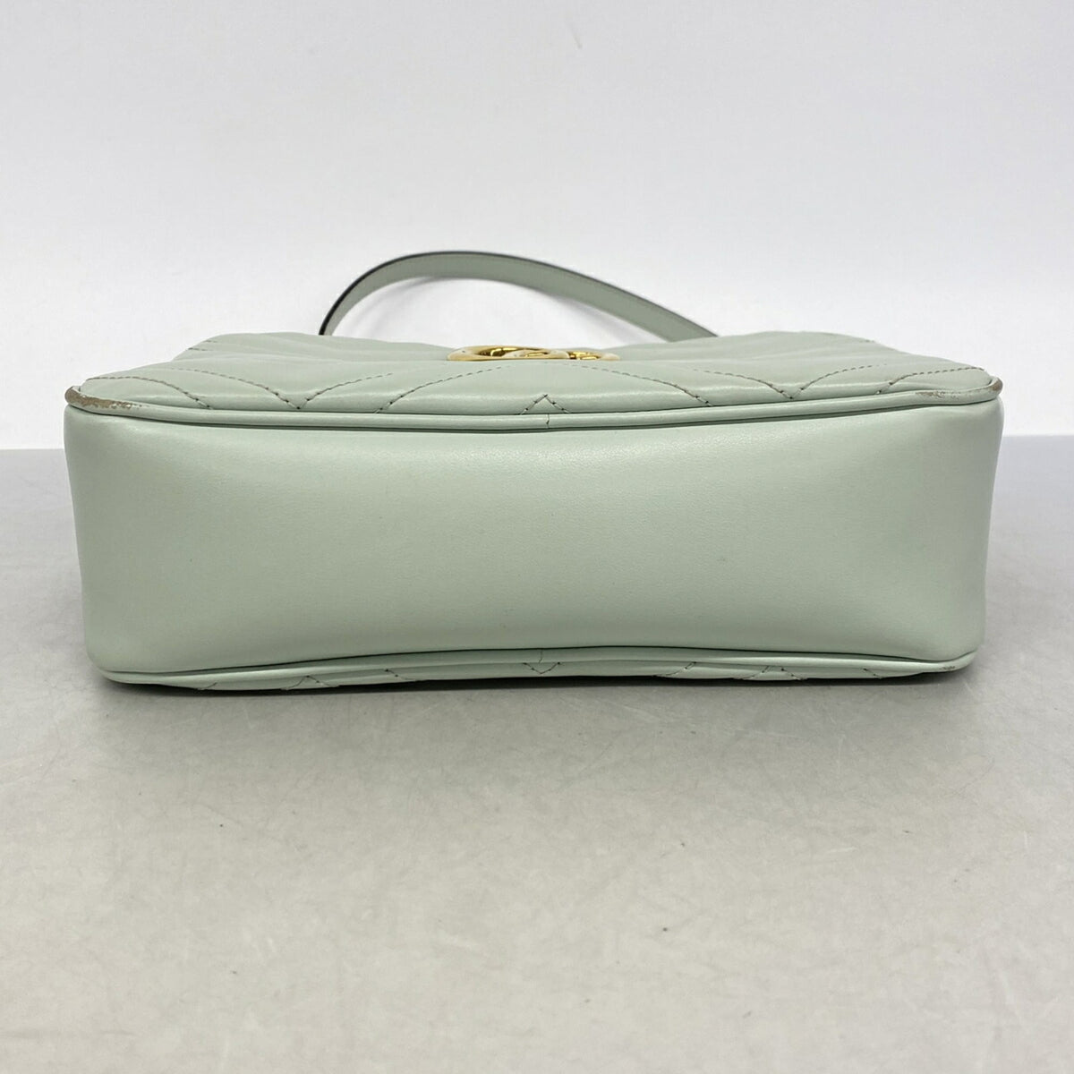 Gucci Pale Green Leather Shoulder Bag (Pre-Owned)
