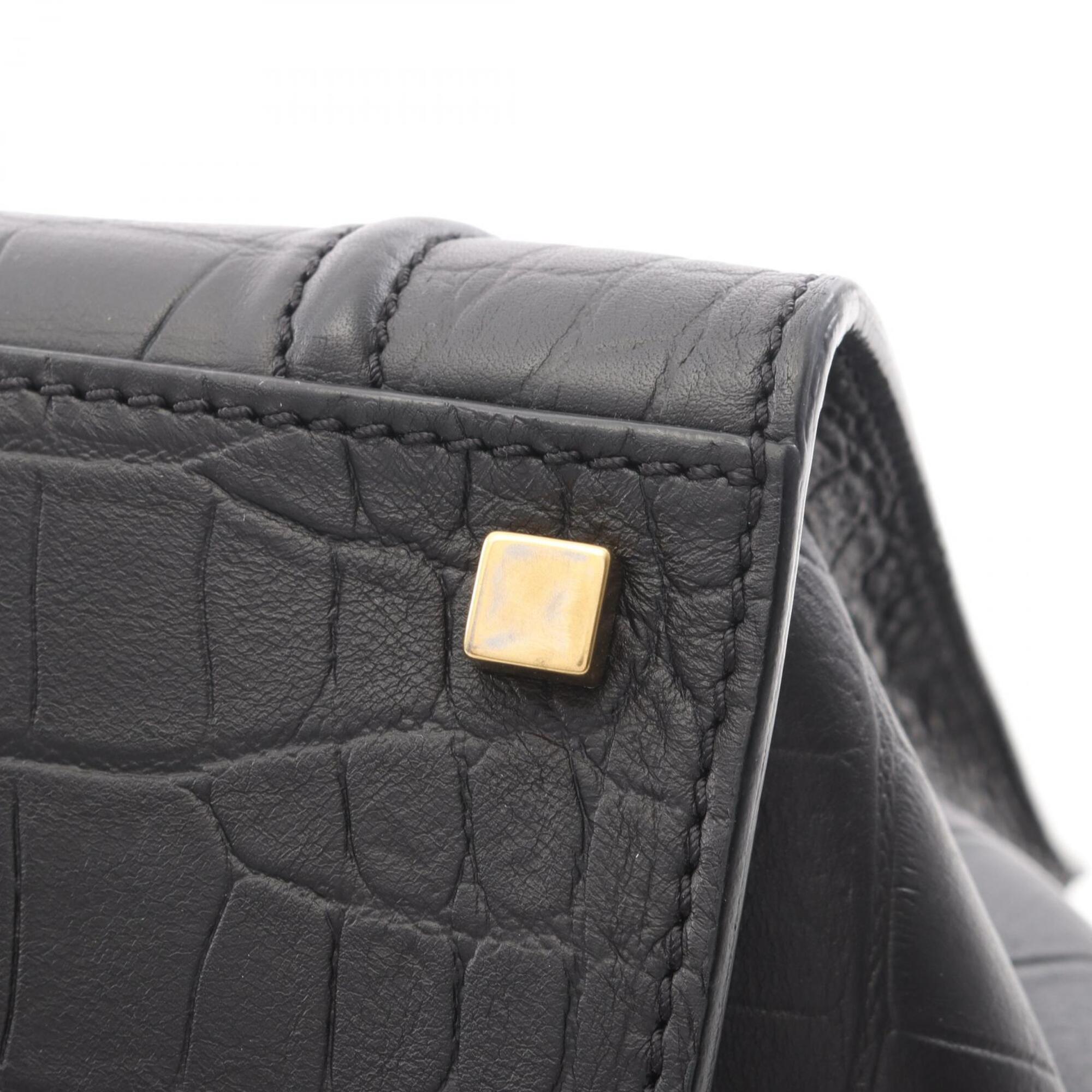 Celine Black Leather Handbag Tote Bag (Pre-Owned)