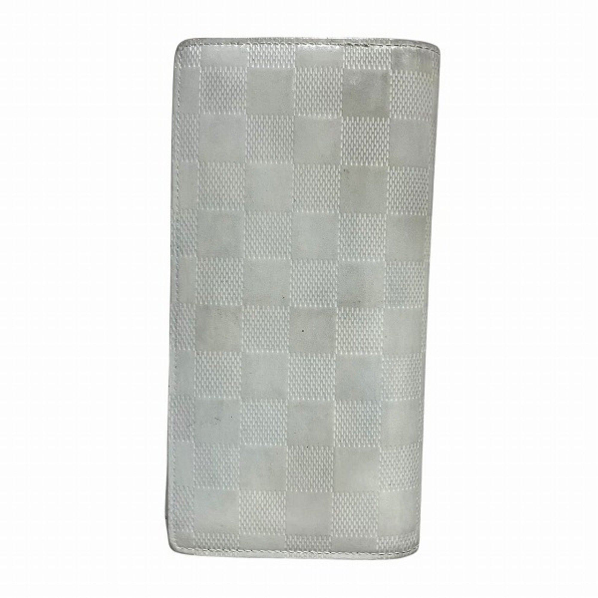 Louis Vuitton White Leather Long Wallet (Bi-Fold) (Pre-Owned)