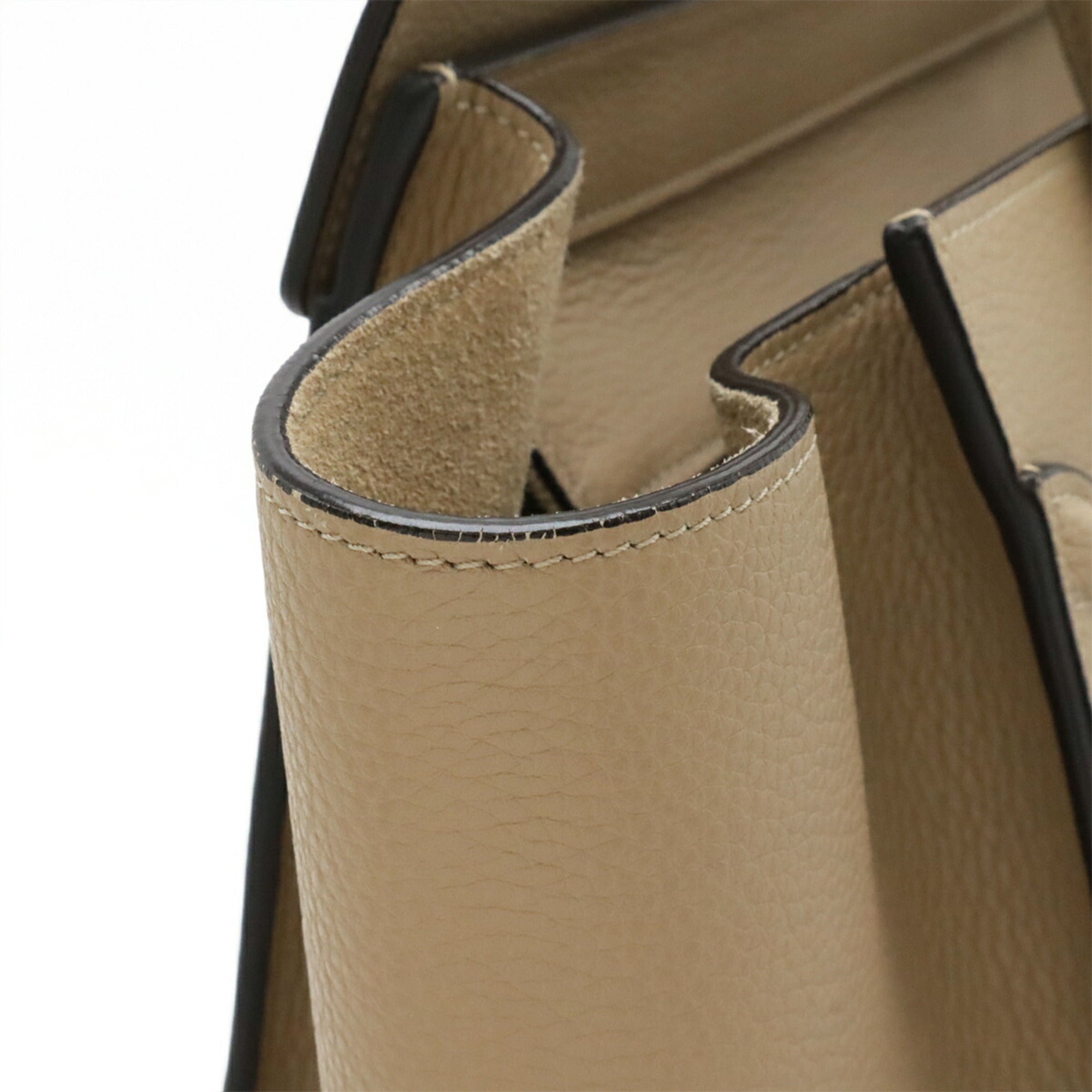 Celine Beige Leather Handbag Tote Bag (Pre-Owned)