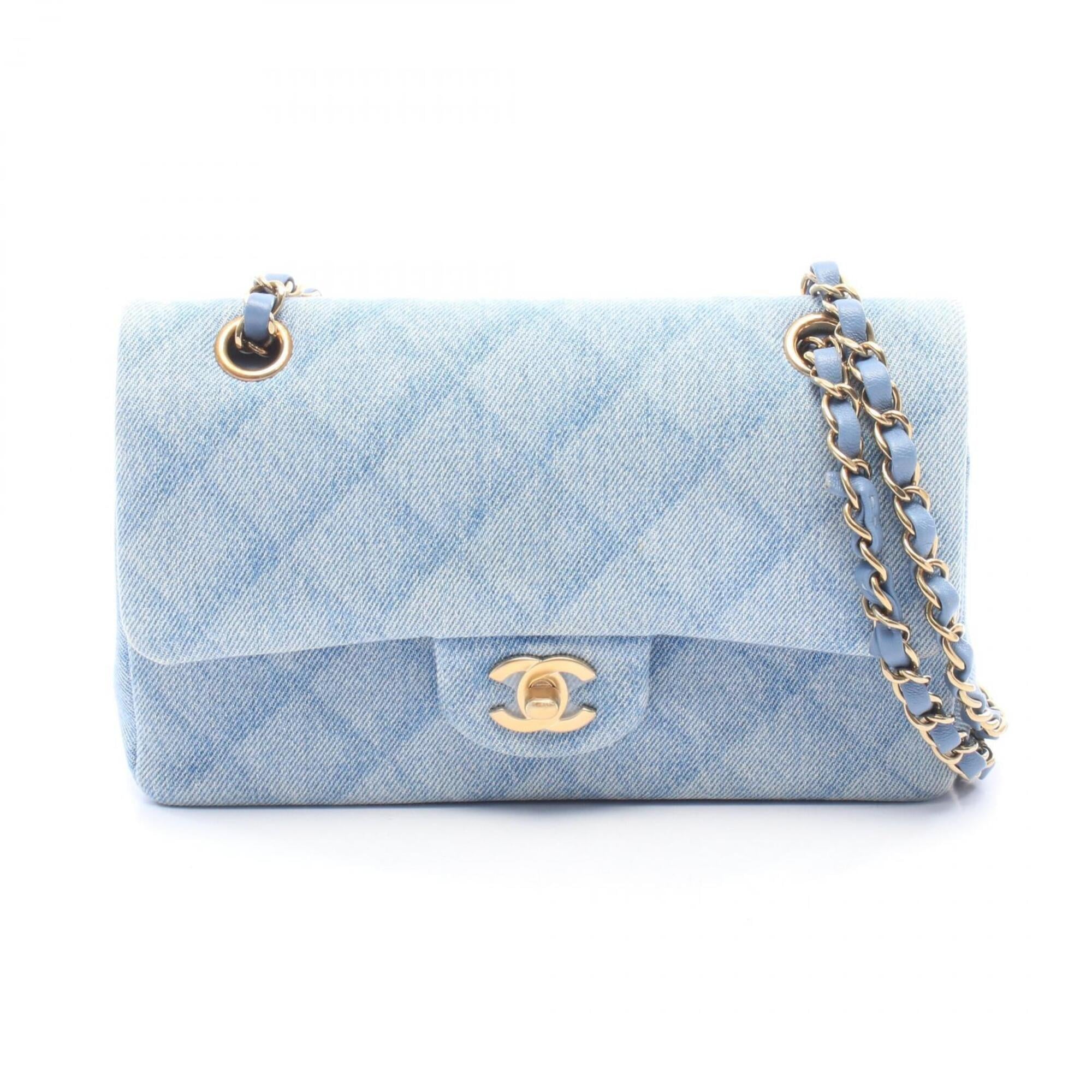 Chanel Blue Denim Handbag Shoulder Bag (Pre-Owned)