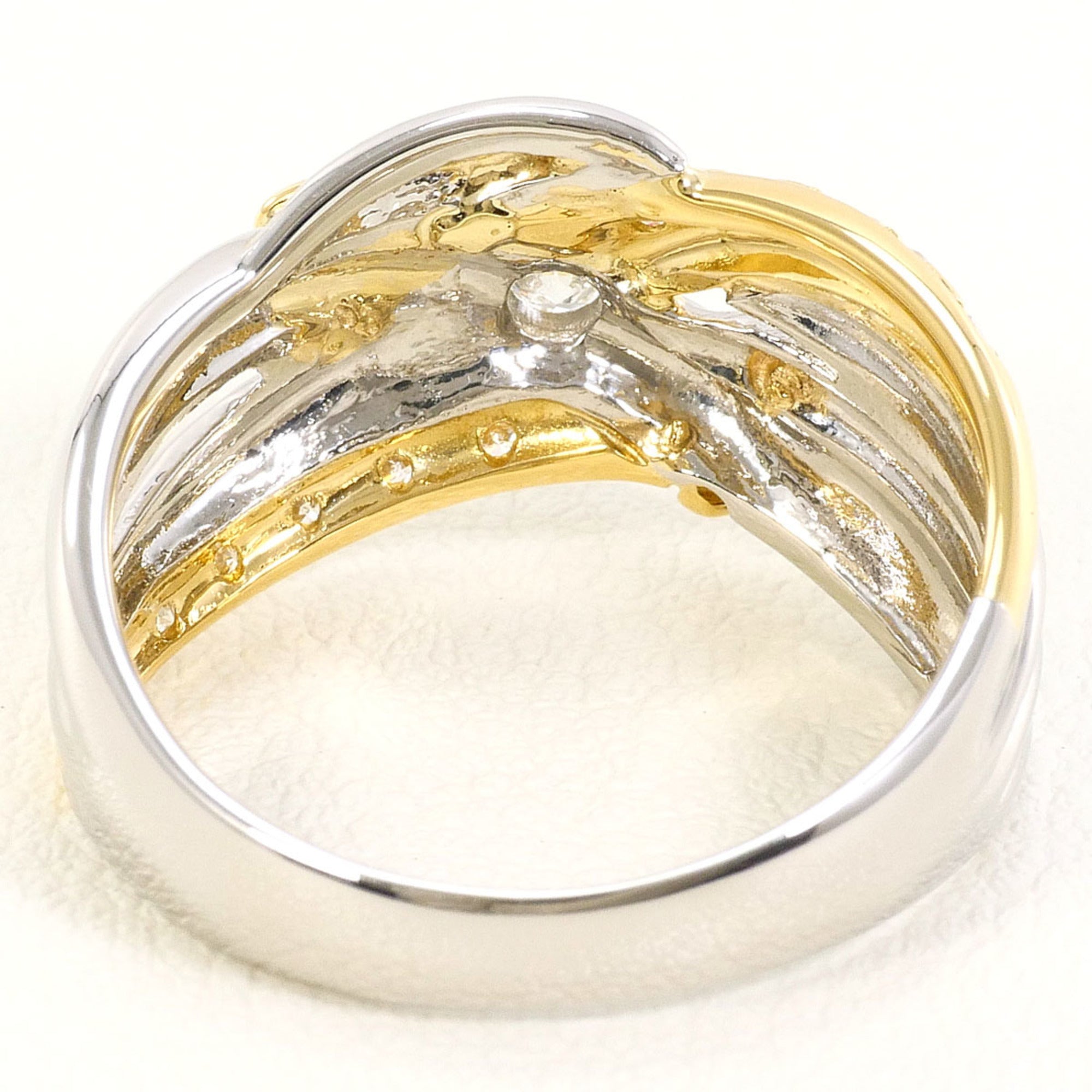 Unbranded Platinum Yellow Gold Yellow Gold (18K) Platinum 900 Band Ring (Pre-Owned)