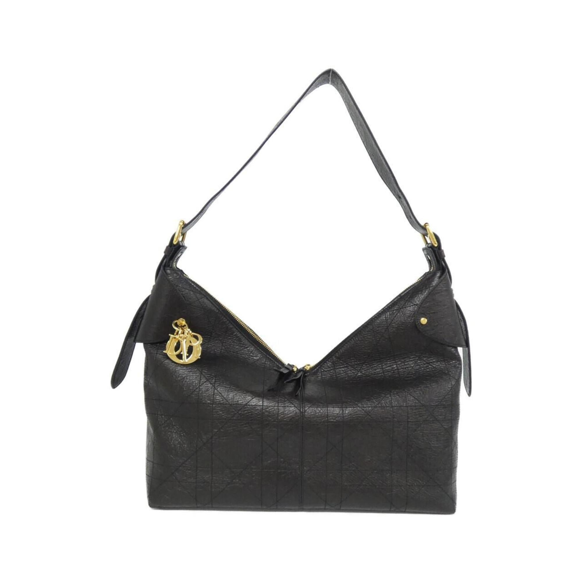 Christian Dior Black Leather Shoulder Bag (Pre-Owned)
