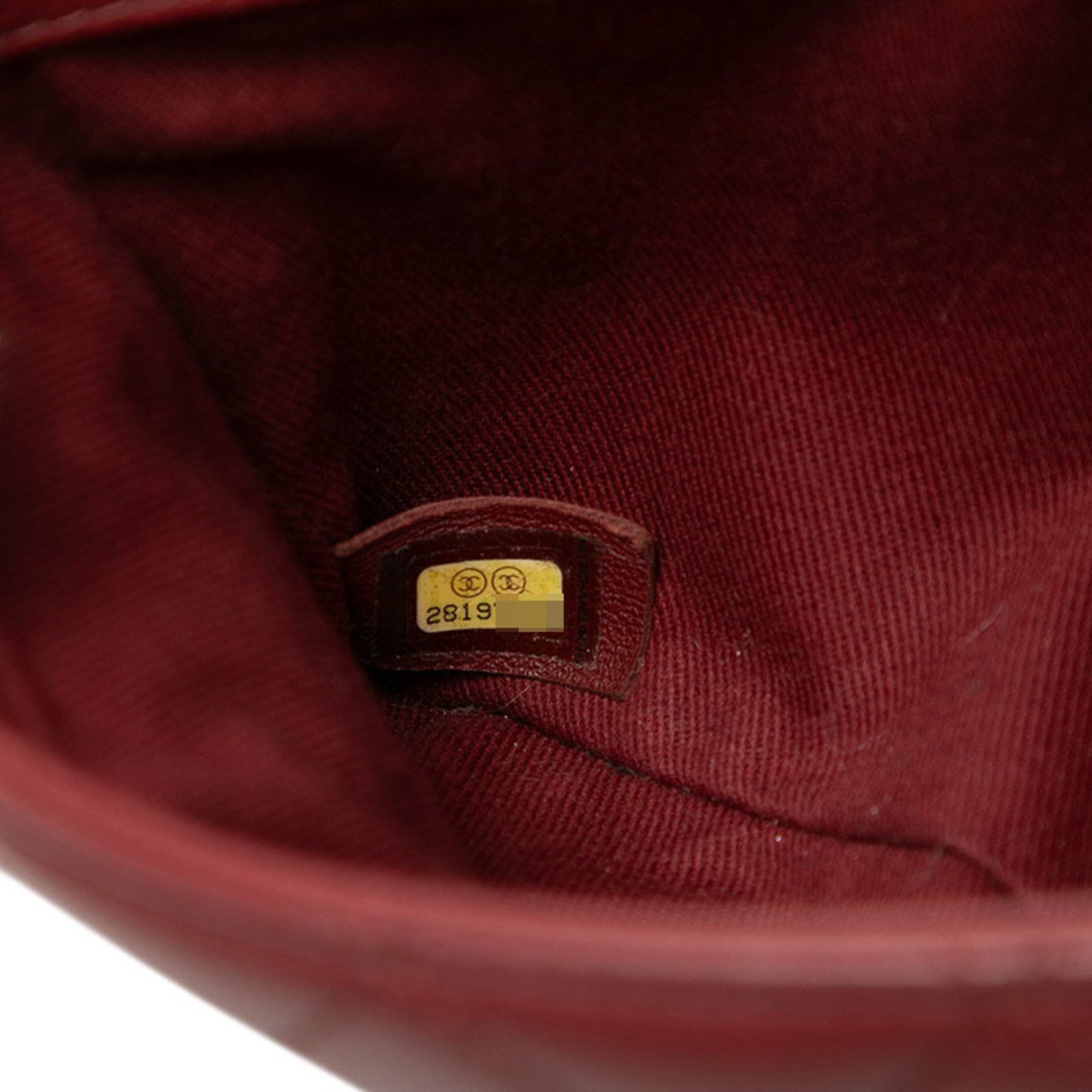 Chanel Bordeaux Leather Shoulder Bag (Pre-Owned)