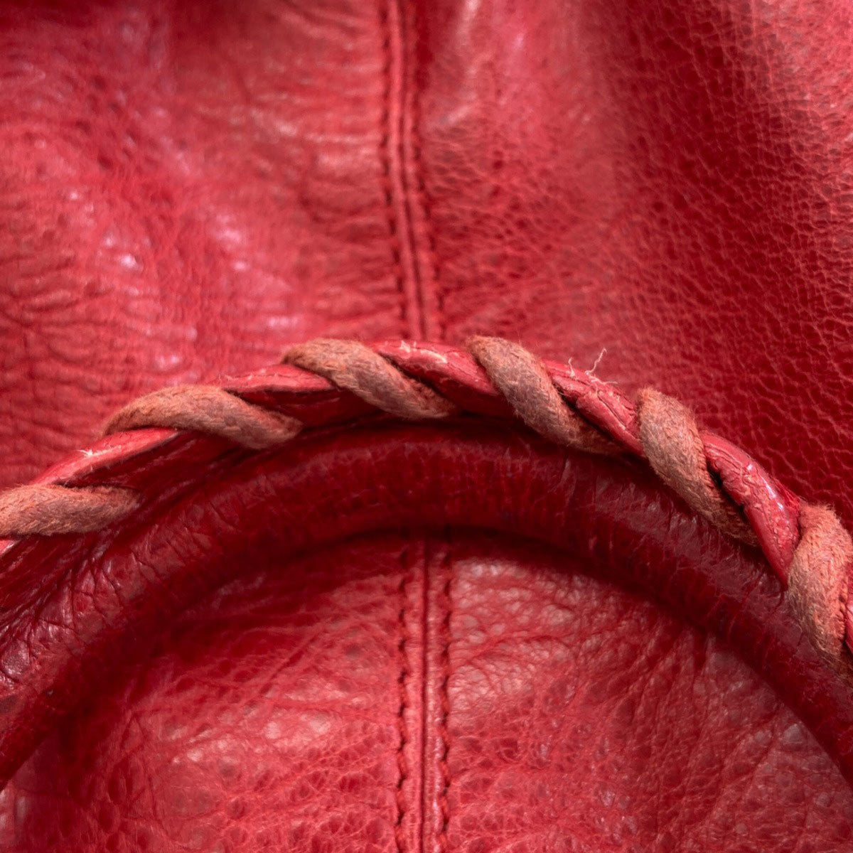 Balenciaga Red Color Leather Handbag (Pre-Owned)