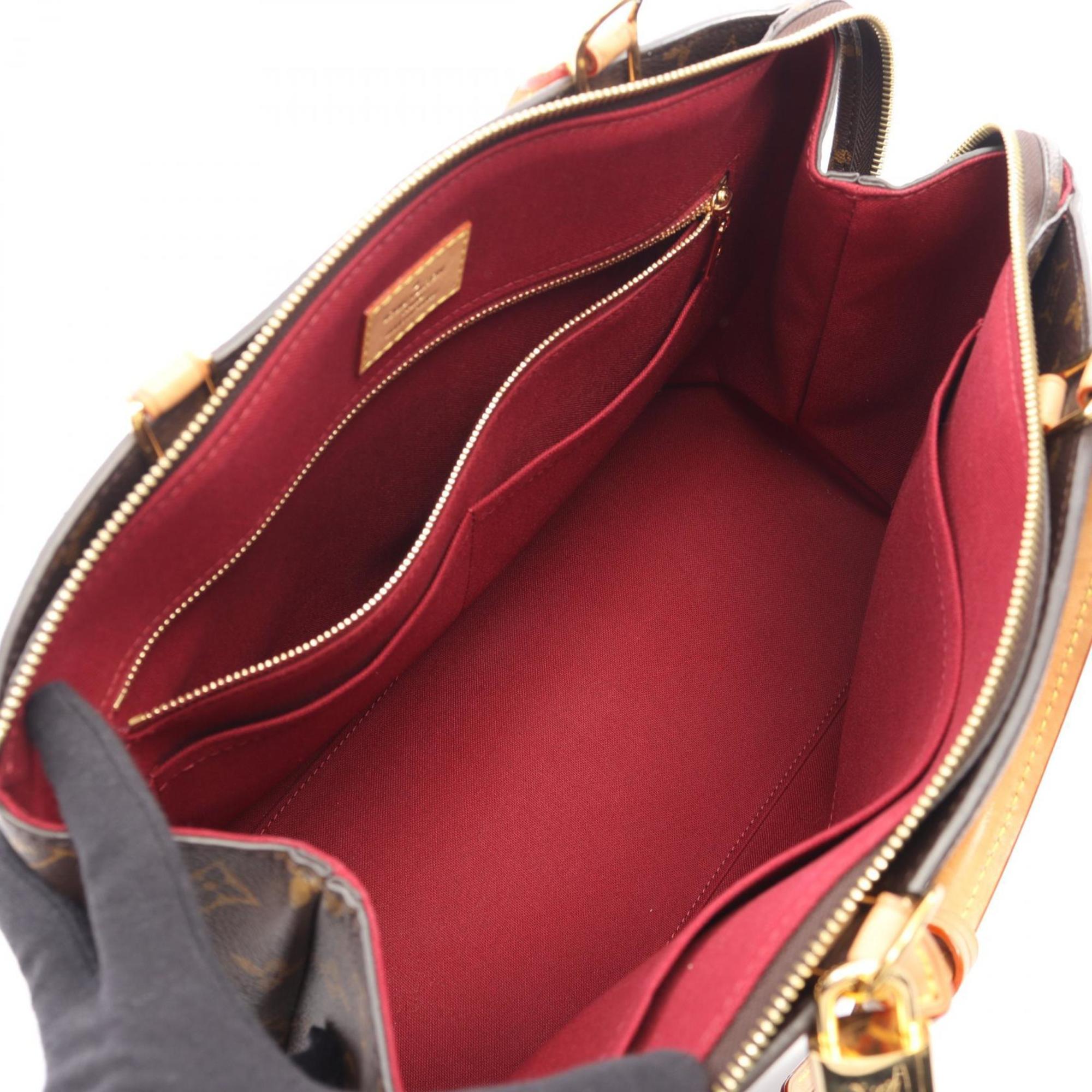Louis Vuitton Brown Monogram Coated Canvas Leather Handbag (Pre-Owned)