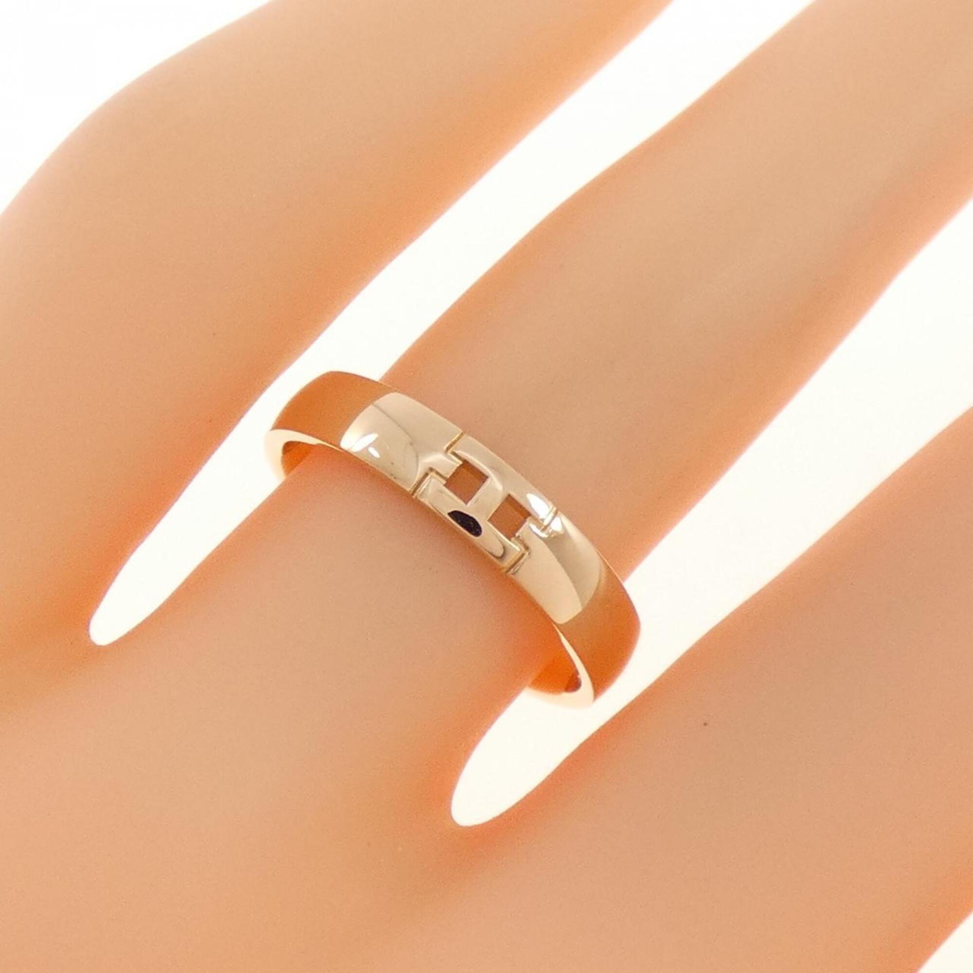 Hermes Pink Gold (18K) Band Ring (Pre-Owned)