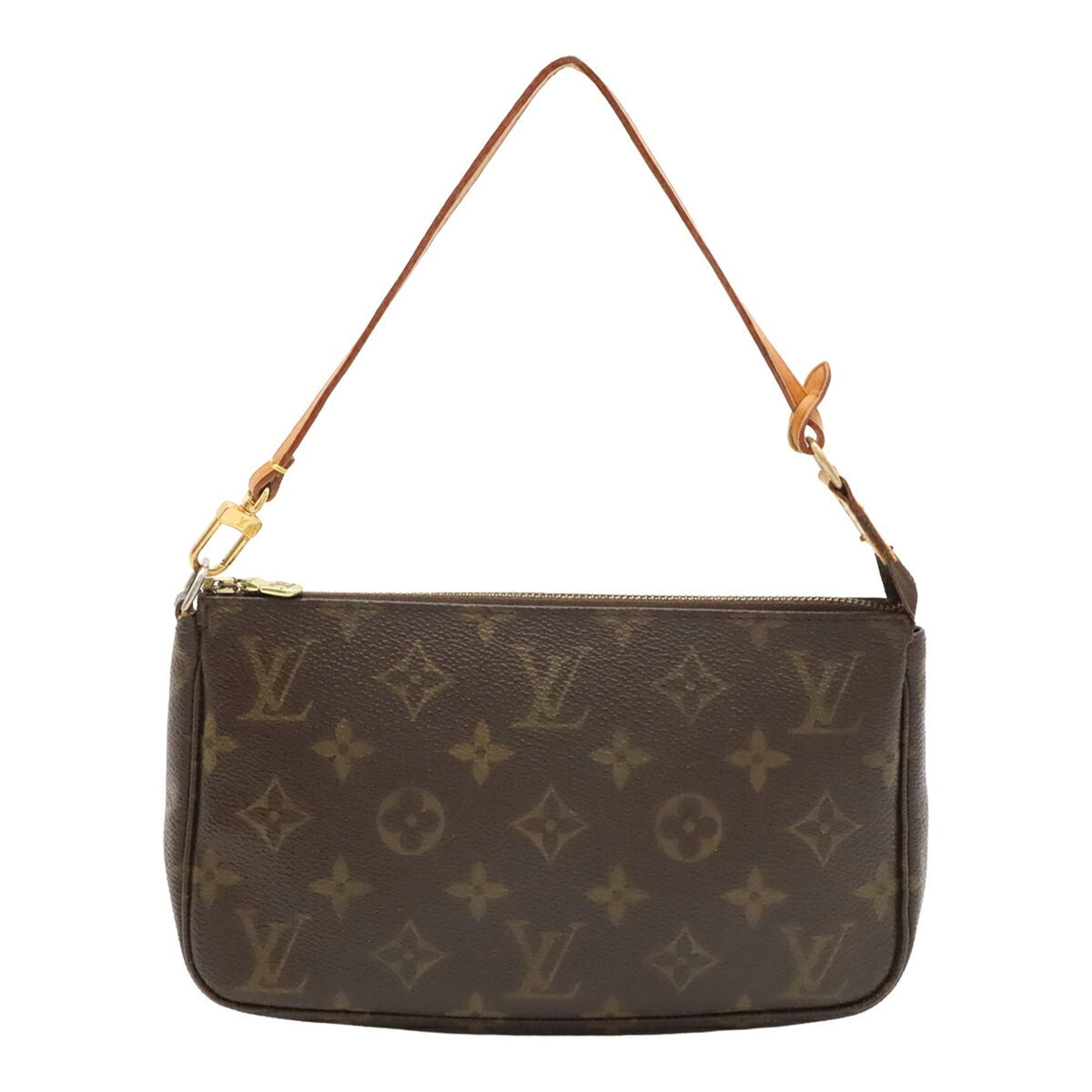 Louis Vuitton Brown Monogram Handbag Pochette Pouch (Pre-Owned)