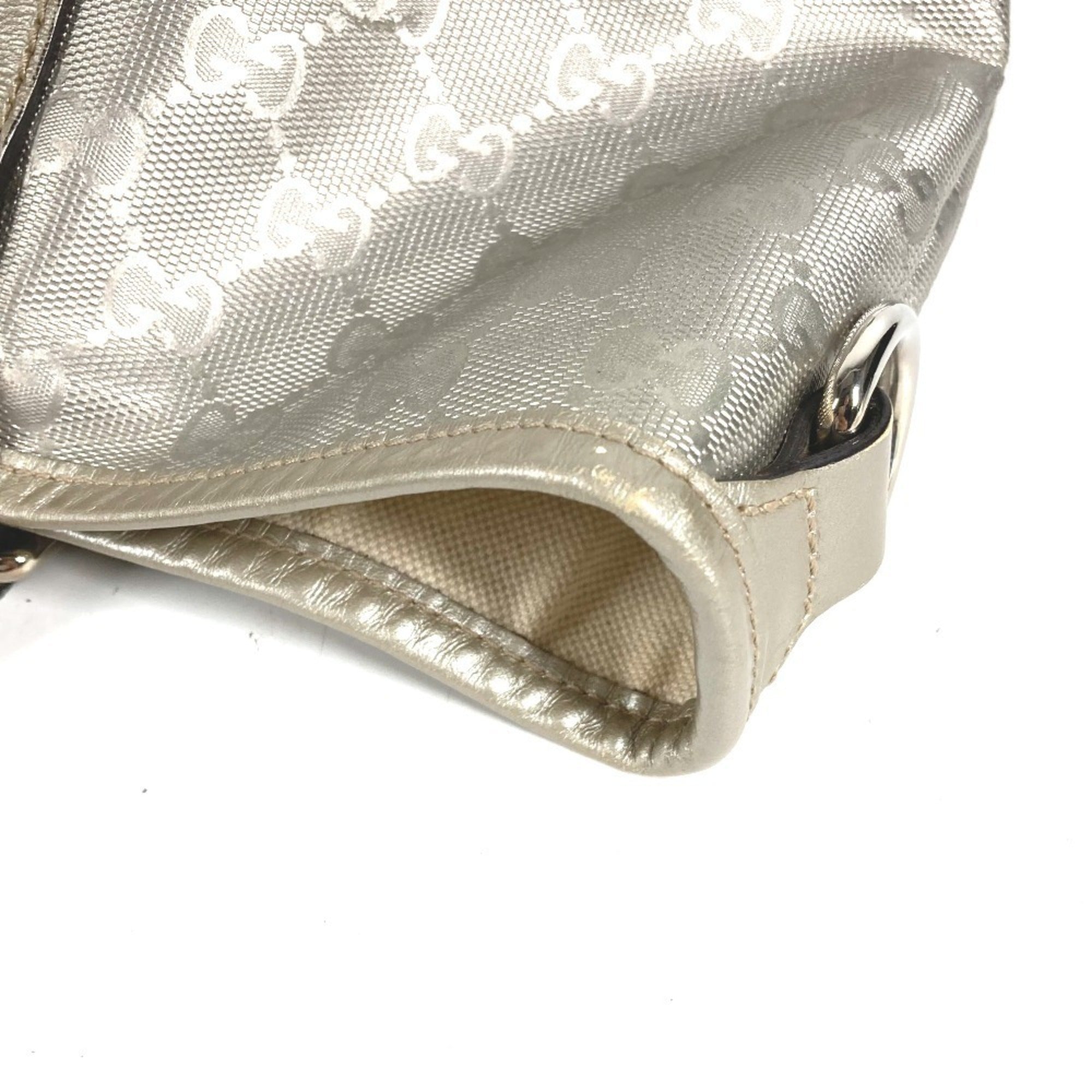 Gucci Silver Gg Imprimé Shoulder Bag Tote Bag (Pre-Owned)