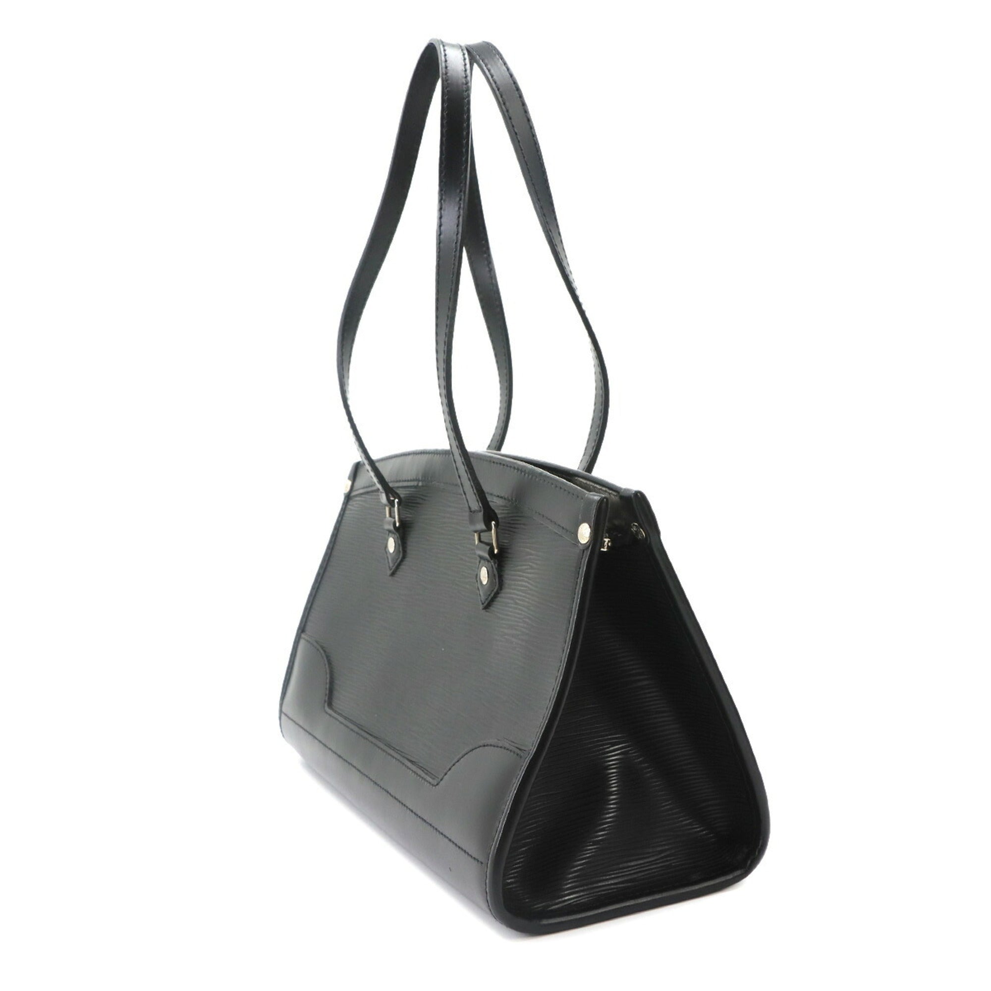 Louis Vuitton Noir Epi Leather Handbag Shoulder Bag (Pre-Owned)