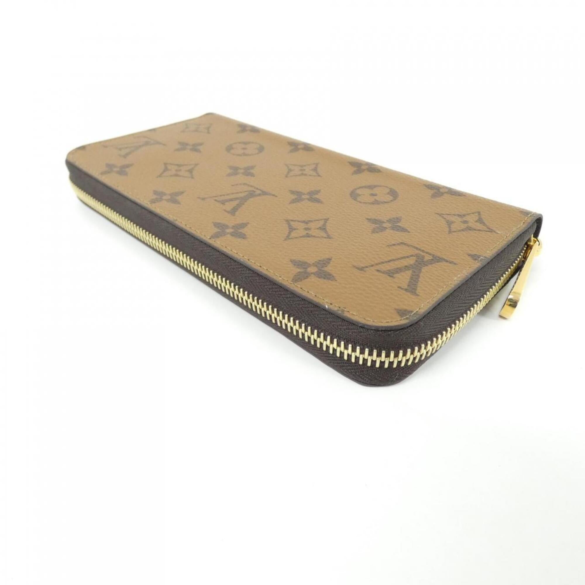 Louis Vuitton Monogram Reverse Marron Coated Canvas Long Wallet (Bi-Fold) (Pre-Owned)