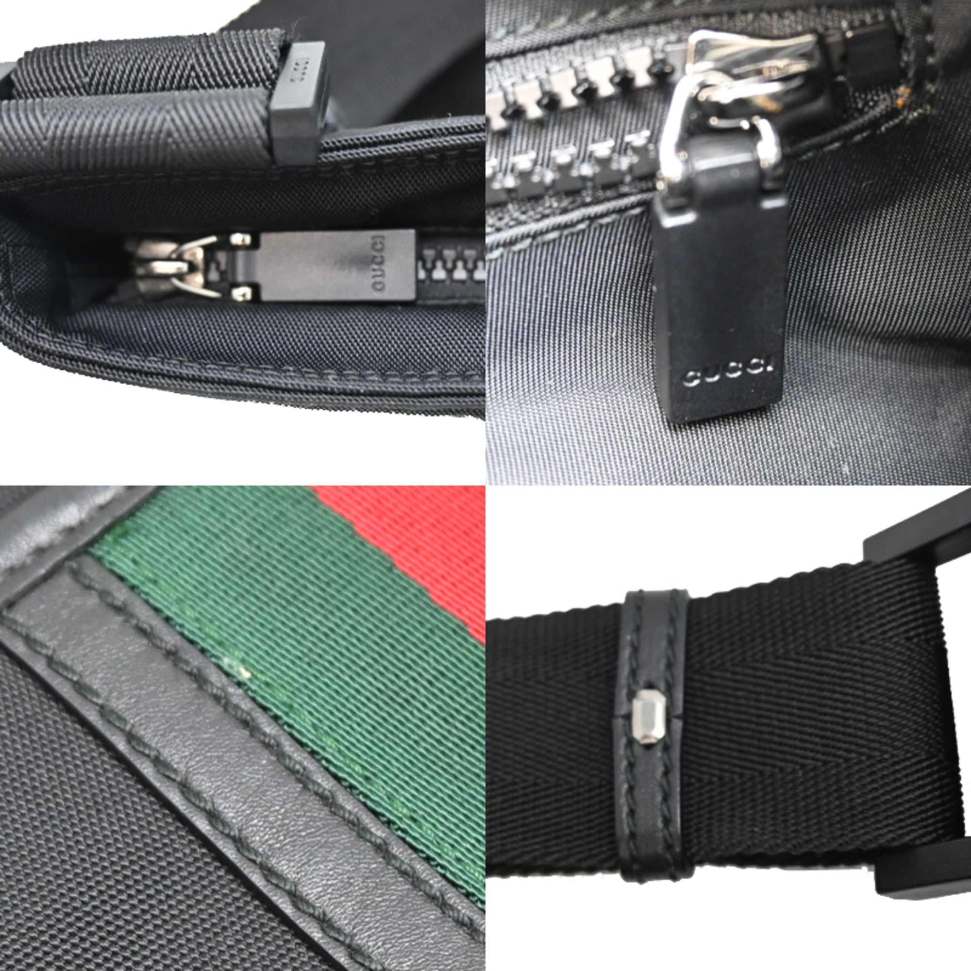 Gucci Black Multi-Color Canvas Shoulder Bag (Pre-Owned)