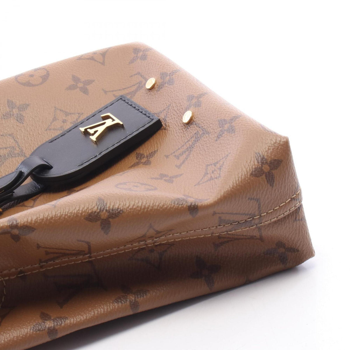 Louis Vuitton Brown Monogram Reverse Coated Canvas Leather Handbag (Pre-Owned)