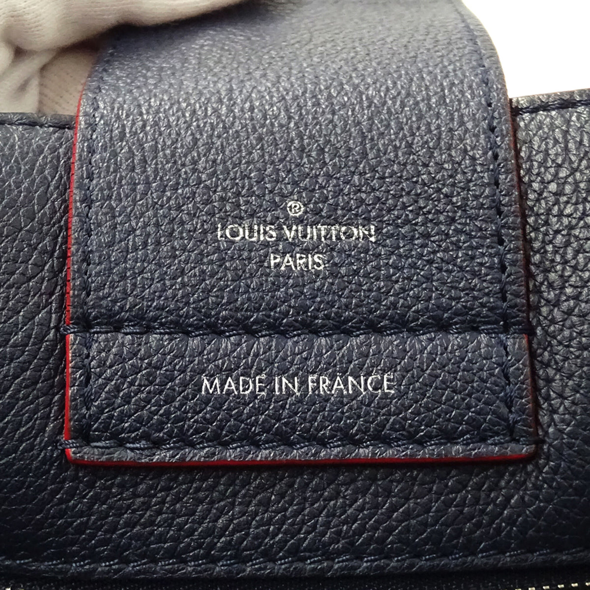 Louis Vuitton Marine Rouge Navy Leather Handbag Shoulder Bag (Pre-Owned)