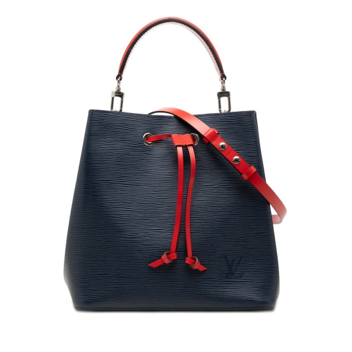 Louis Vuitton Epi Navy Red Color Leather Handbag Shoulder Bag (Pre-Owned)