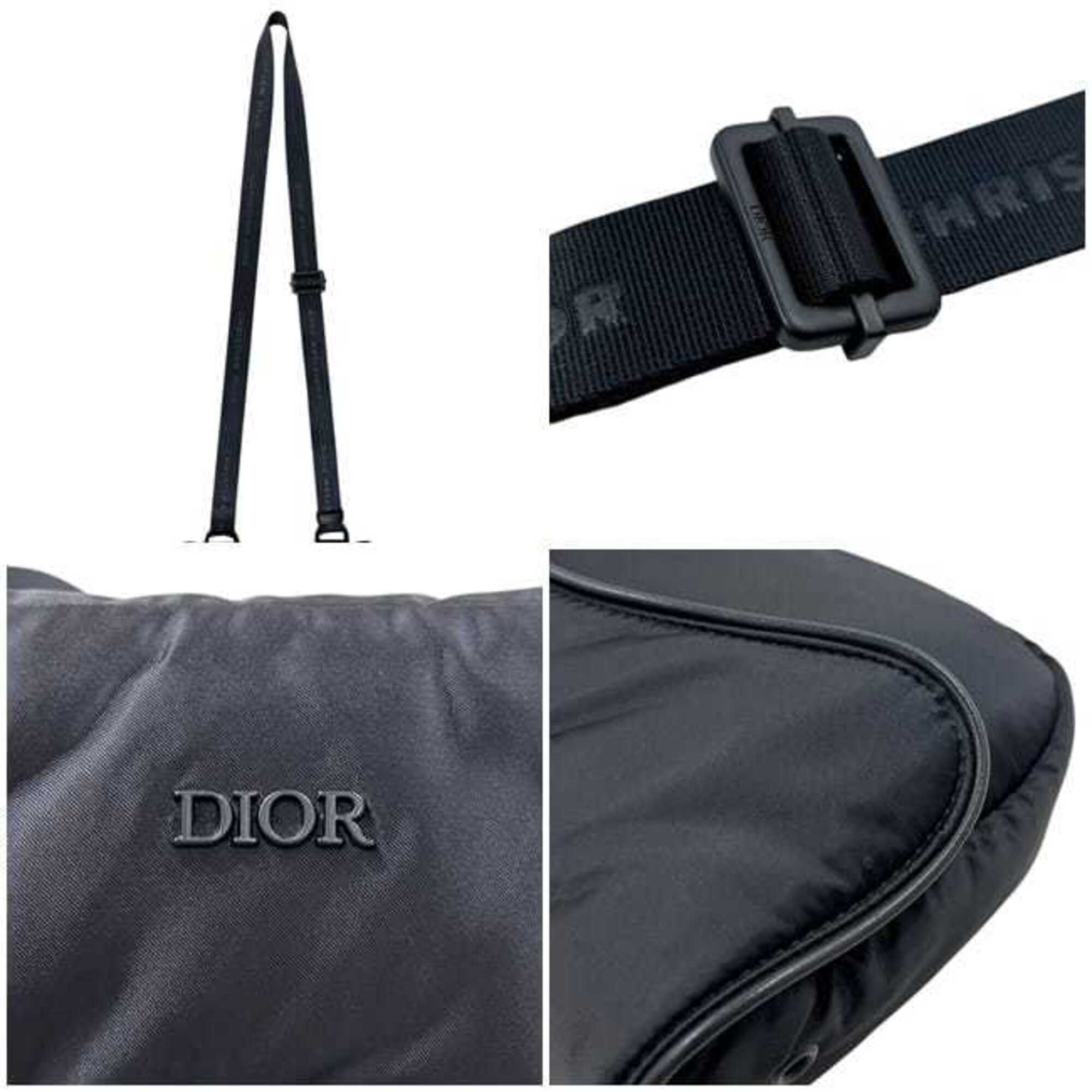 Christian Dior Black Nylon Saddle Bag Shoulder Bag Sling Bag (Pre-Owned)